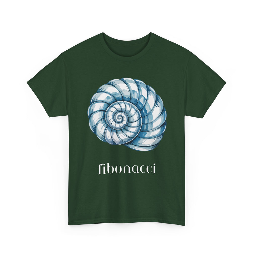Fibonacci Spiral Tee, Unisex Heavy Cotton Shirt