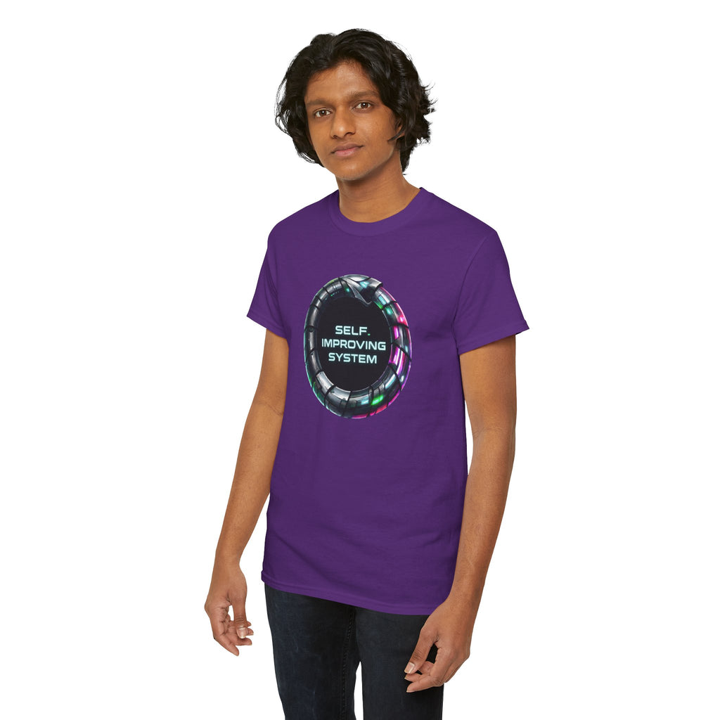 Self Improving System T-Shirt | Retro Futuristic Ouroboros Tee