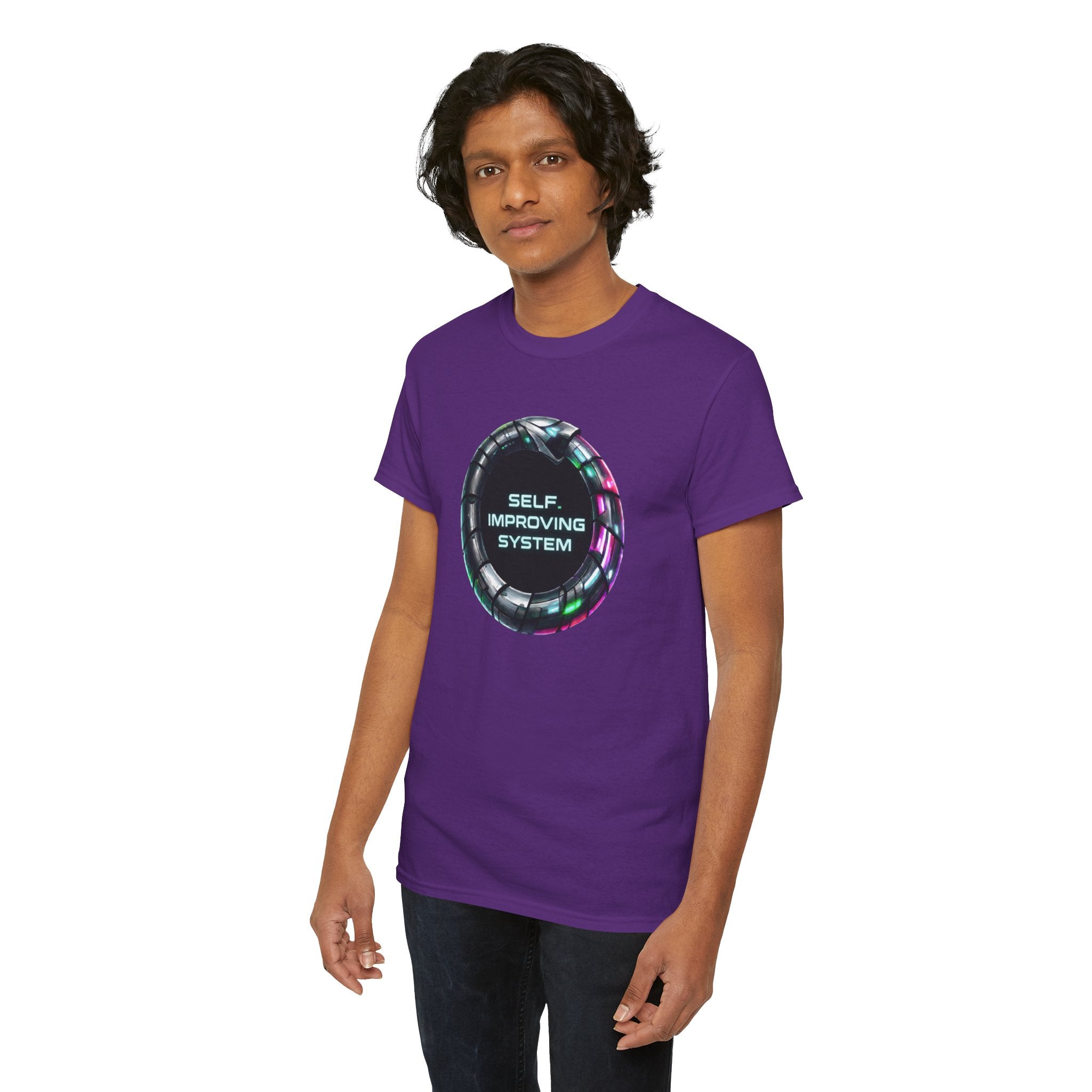 Self Improving System T-Shirt | Retro Futuristic Ouroboros Tee