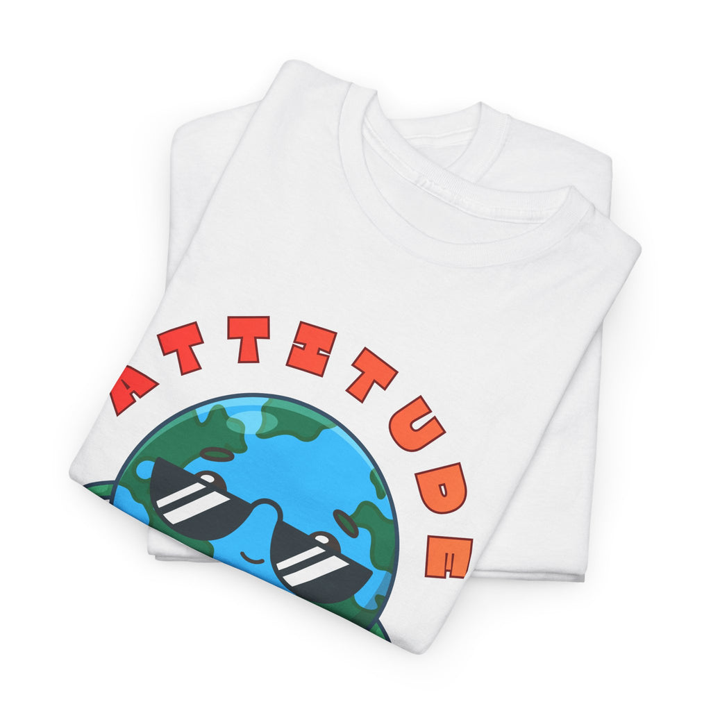 Attitude Is Everything Earth Character T-Shirt | Cute Planet Graphic Tee