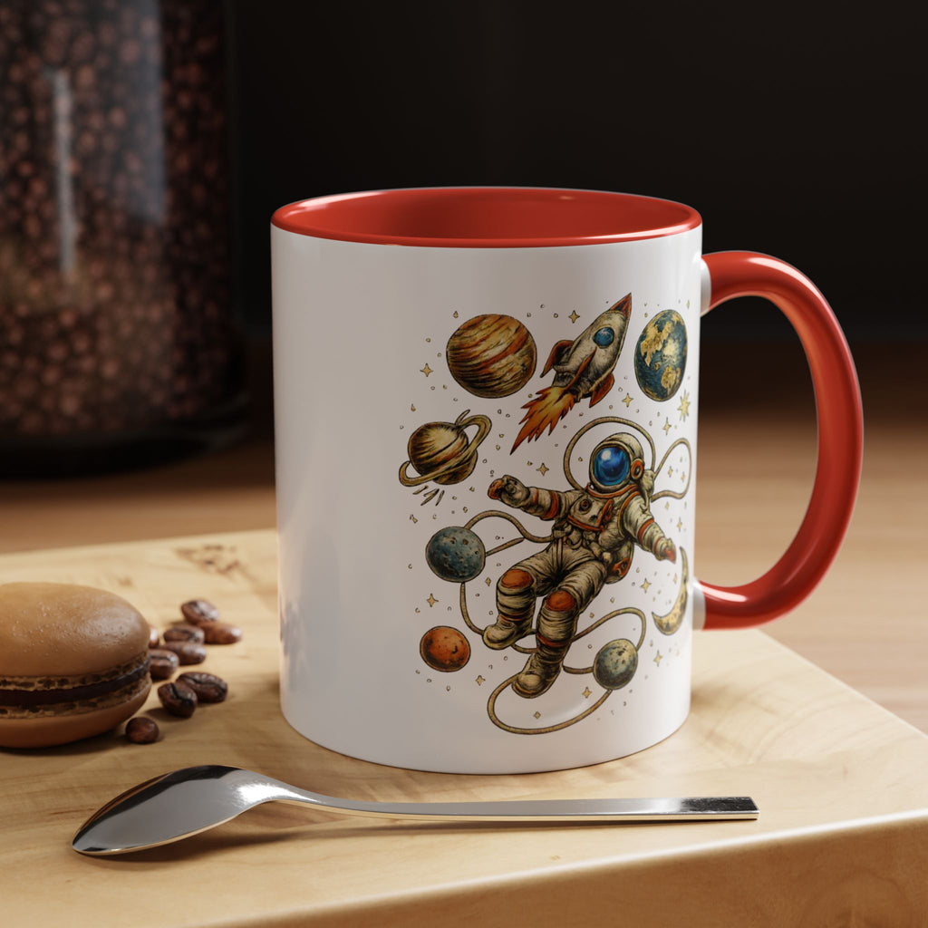 Astronaut in Space Coffee Mug | Rocket Planets Solar System