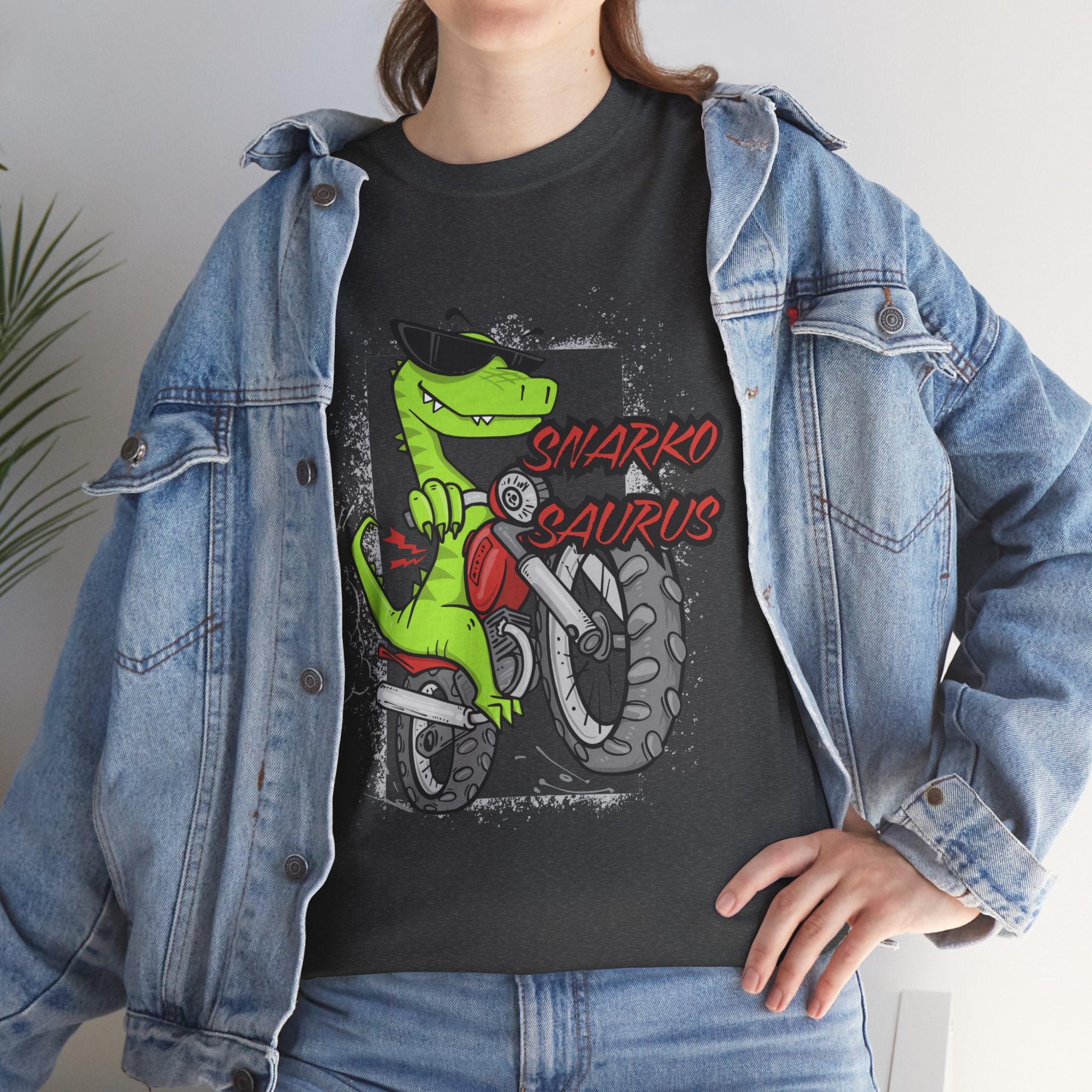 Snarkosaurus Cool Graphic Tee for Dinosaur Lovers | Unisex Heavy Cotton Tee