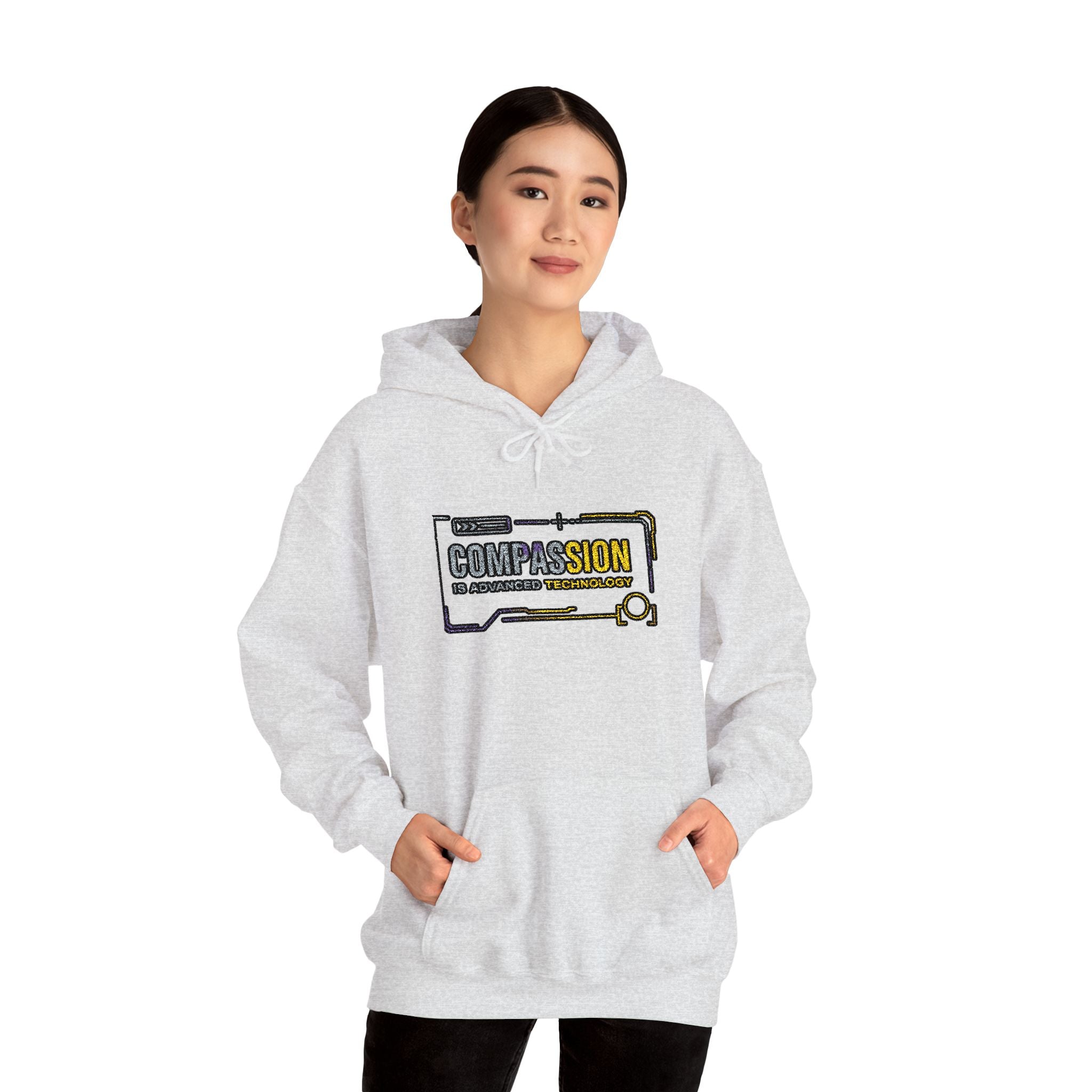 Compassion is Advanced Technology Embroidered Hoodie