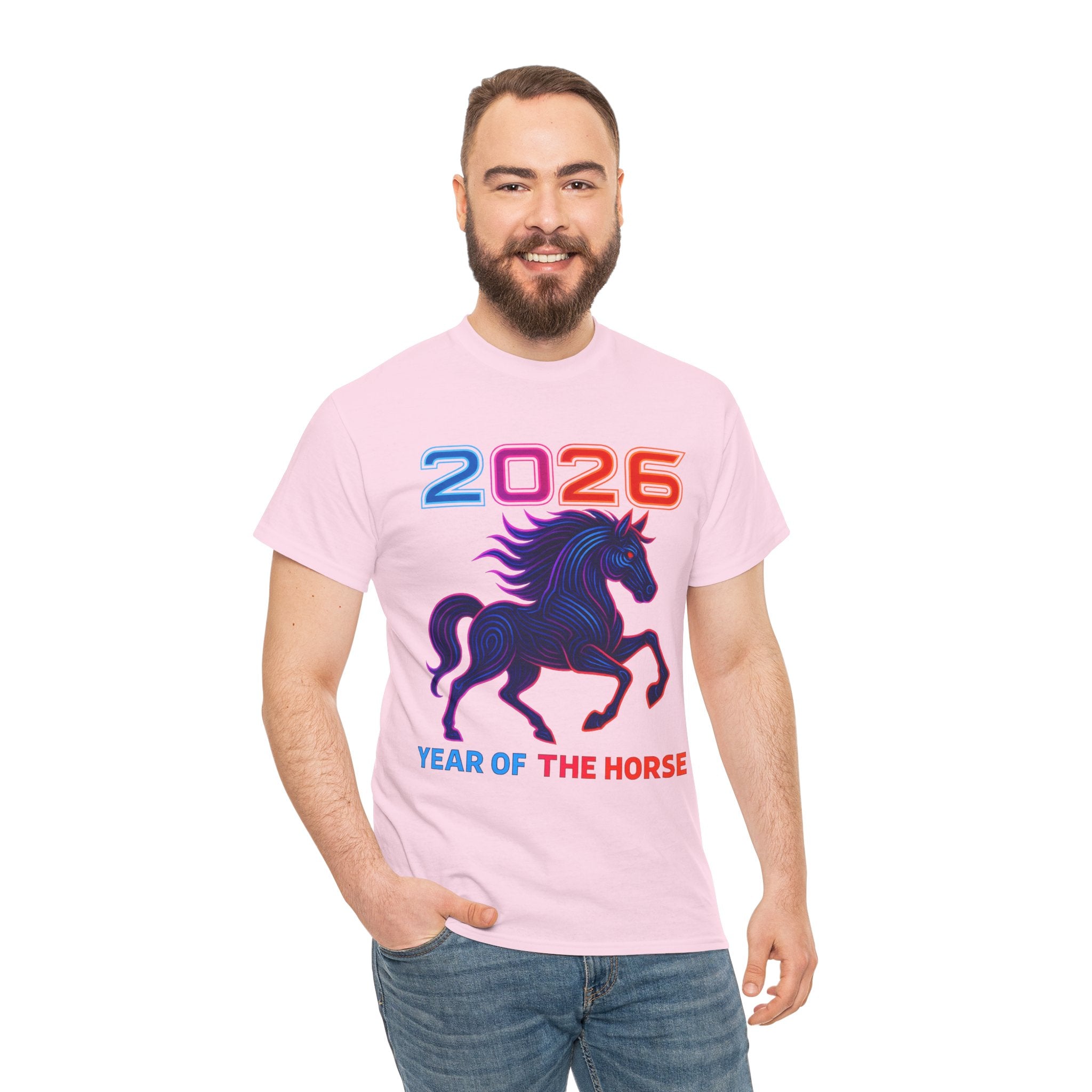 2026 Year of the Horse T-Shirt | Neon Stallion Graphic Tee