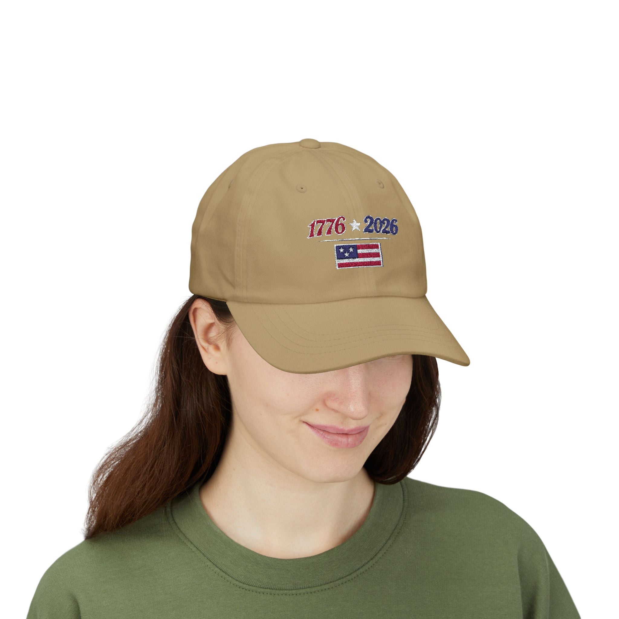 1776 2026 Flag Dad Cap Embroidered Patriotic Birthday Baseball Hat