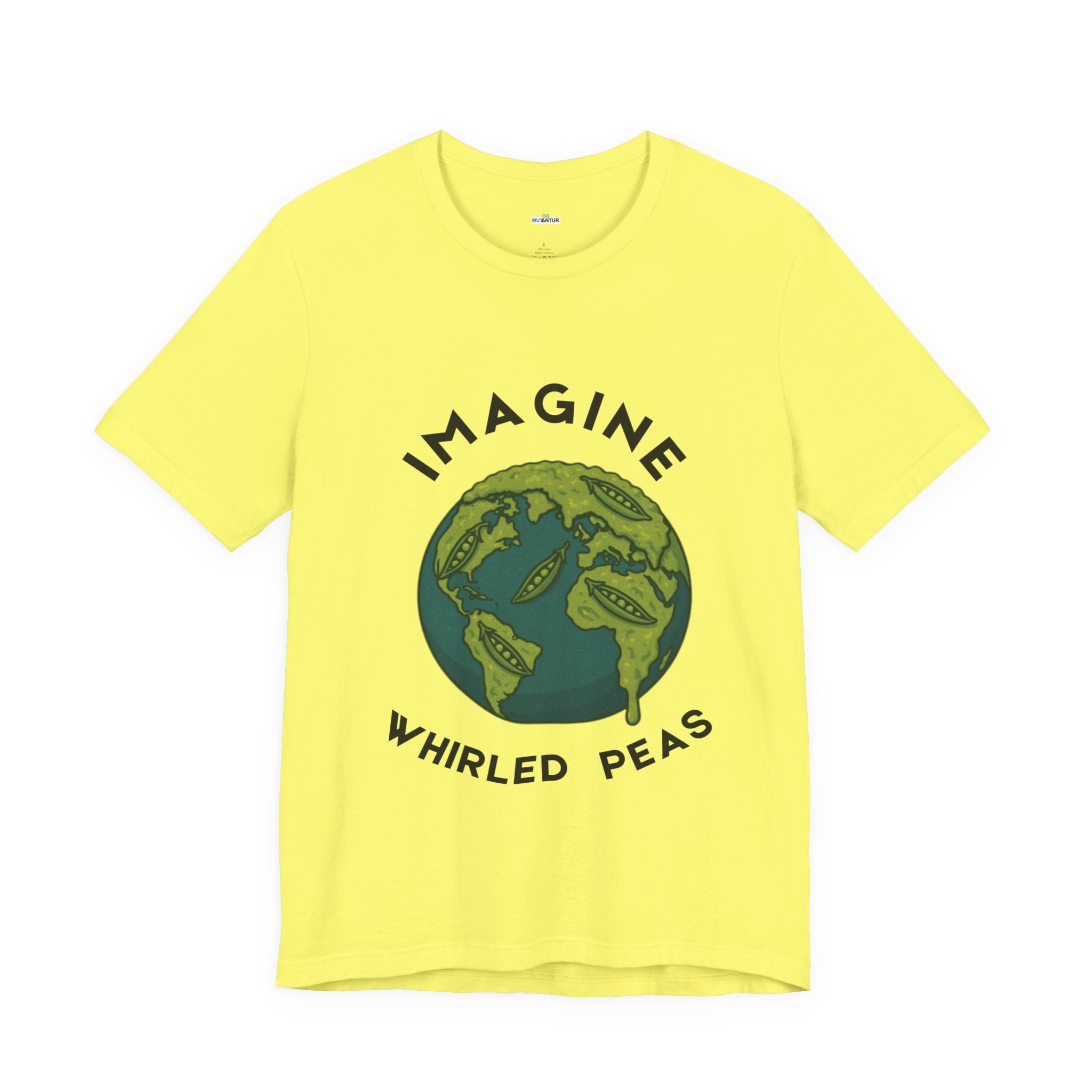 Imagine Whirled Peas Short Sleeve Tee, Eco-Friendly T-Shirt
