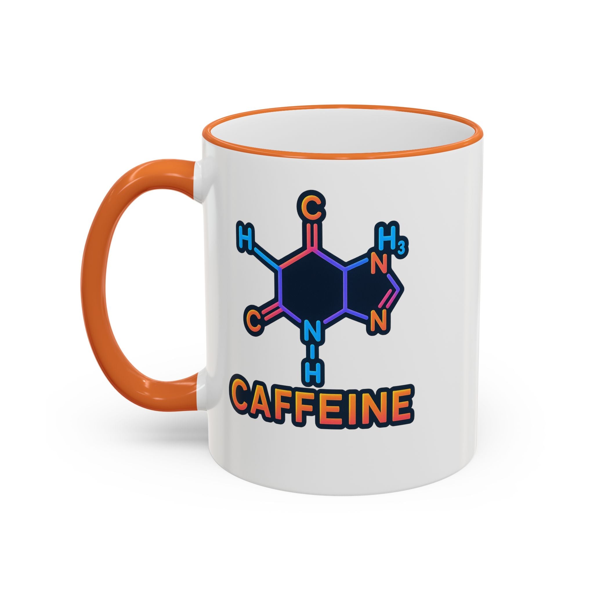 Caffeine Mug | Accent Rim & Handle 11oz 15oz
