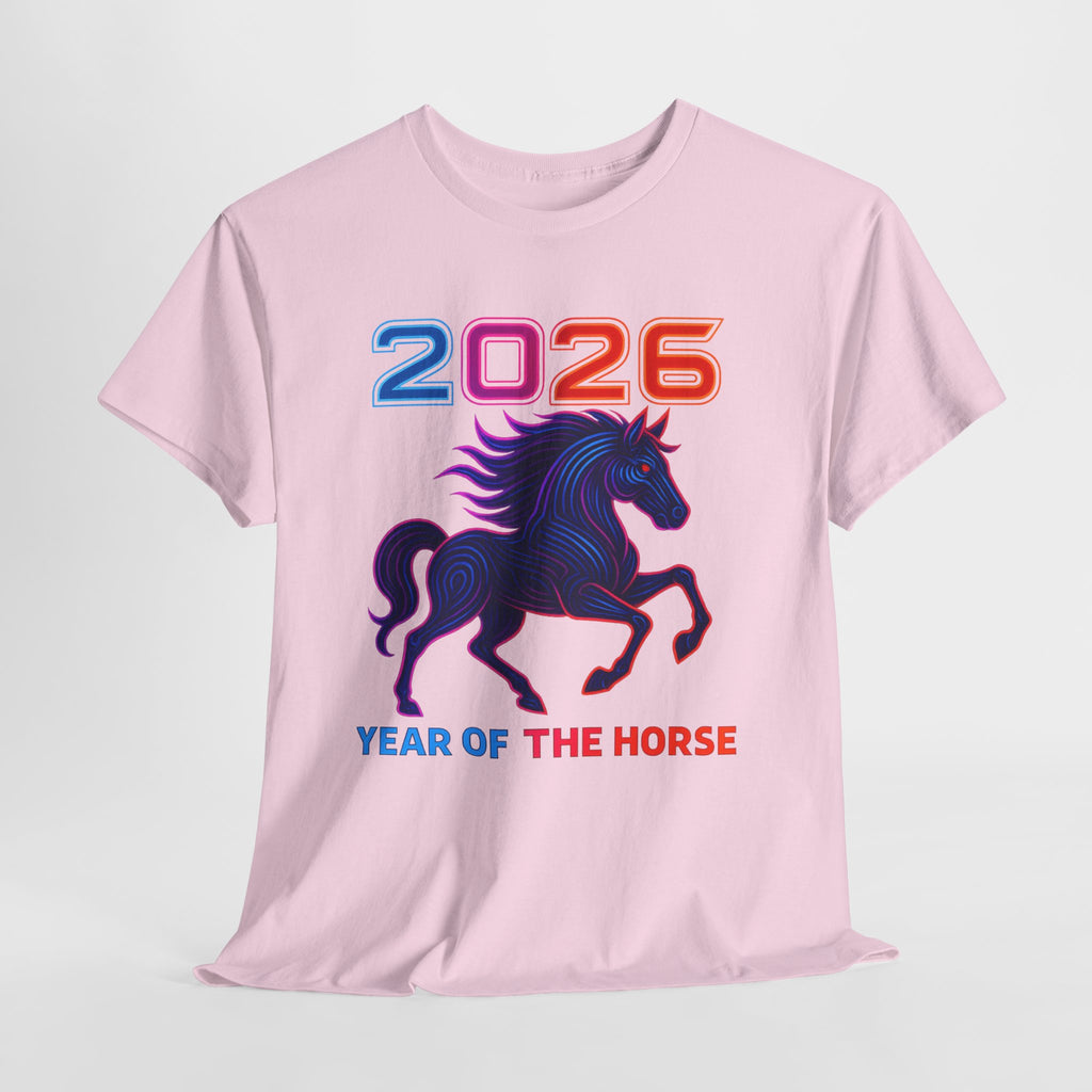 2026 Year of the Horse T-Shirt | Neon Stallion Graphic Tee