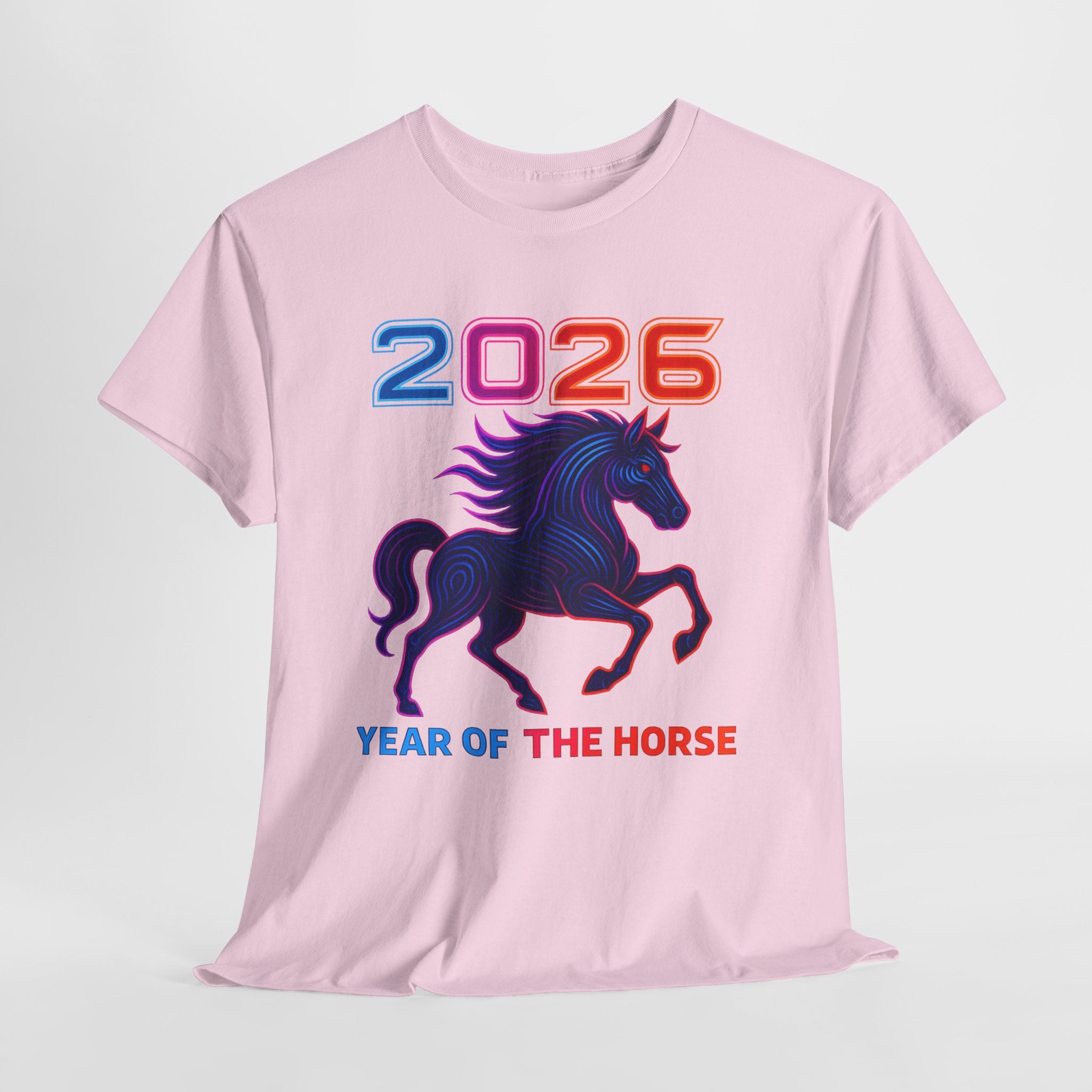 2026 Year of the Horse T-Shirt | Neon Stallion Graphic Tee