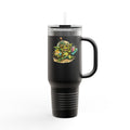 40oz Insulated Travel Mug — Cute Alien Beach Cartoon Tumbler with Handle