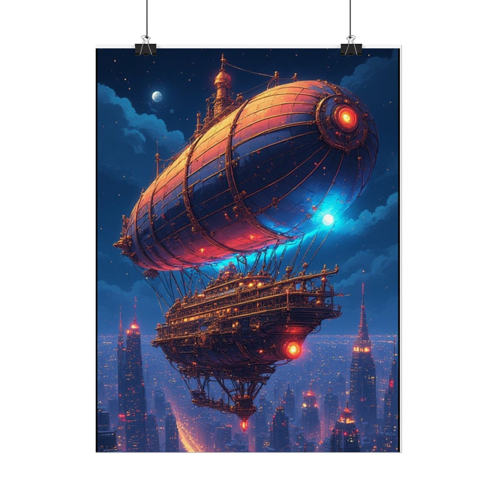 Wild Blue Yonder Steampunk Airship Art Print