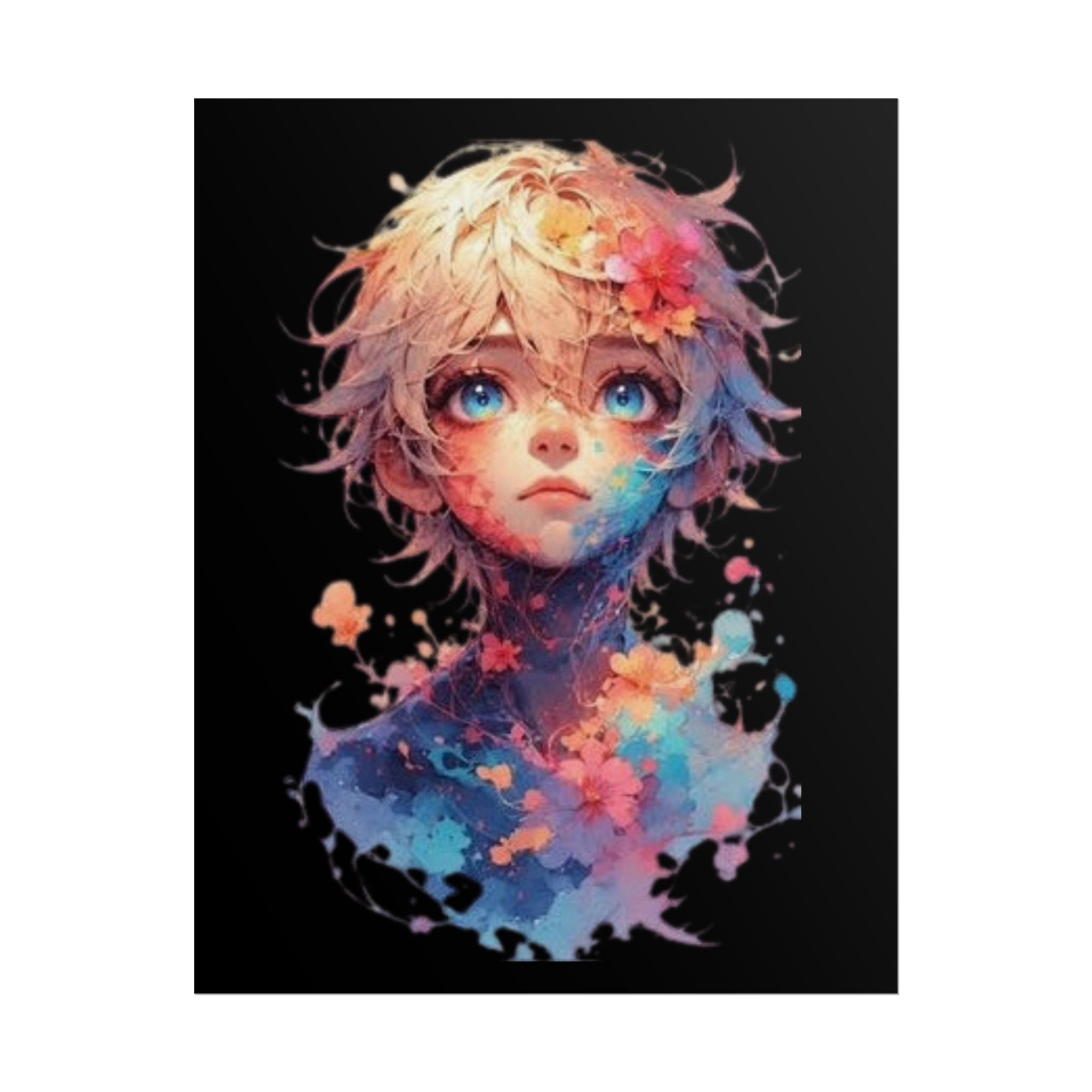 Fantasy Art Poster, Colorful Wall Decor, Anime Aesthetic Print