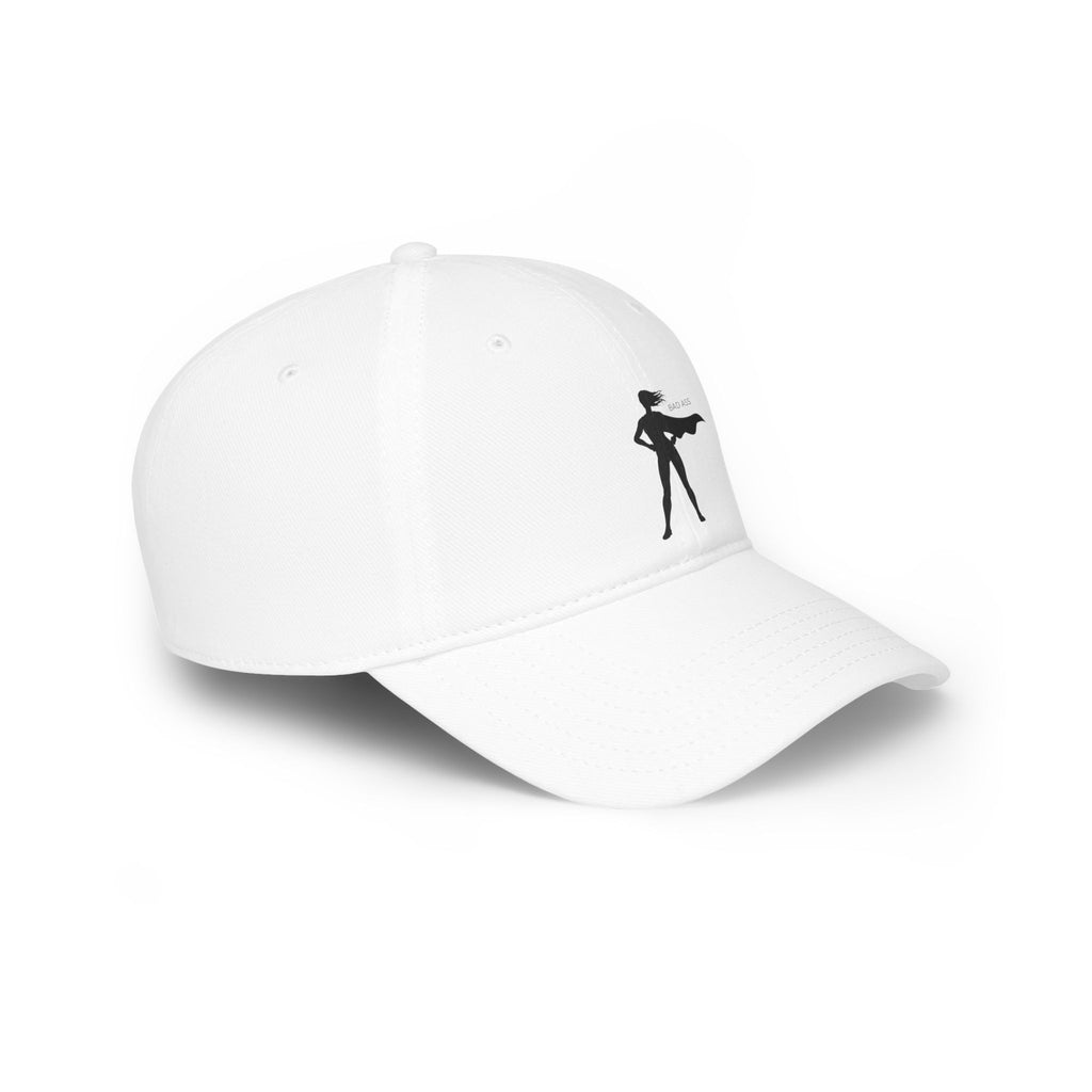 Bad Ass Superhero Silhouette Low Profile Cap | Retro Heroine Baseball Cap