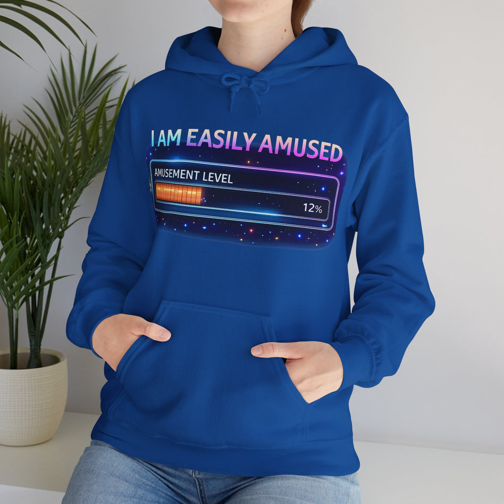 I Am Easily Amused Level Meter Hoodie | Funny Gamer Sweatshirt