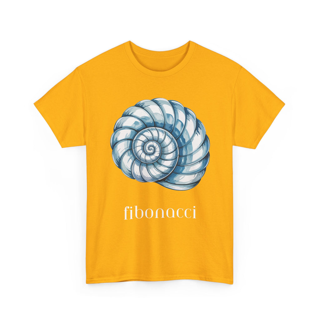 Fibonacci Spiral Tee, Unisex Heavy Cotton Shirt