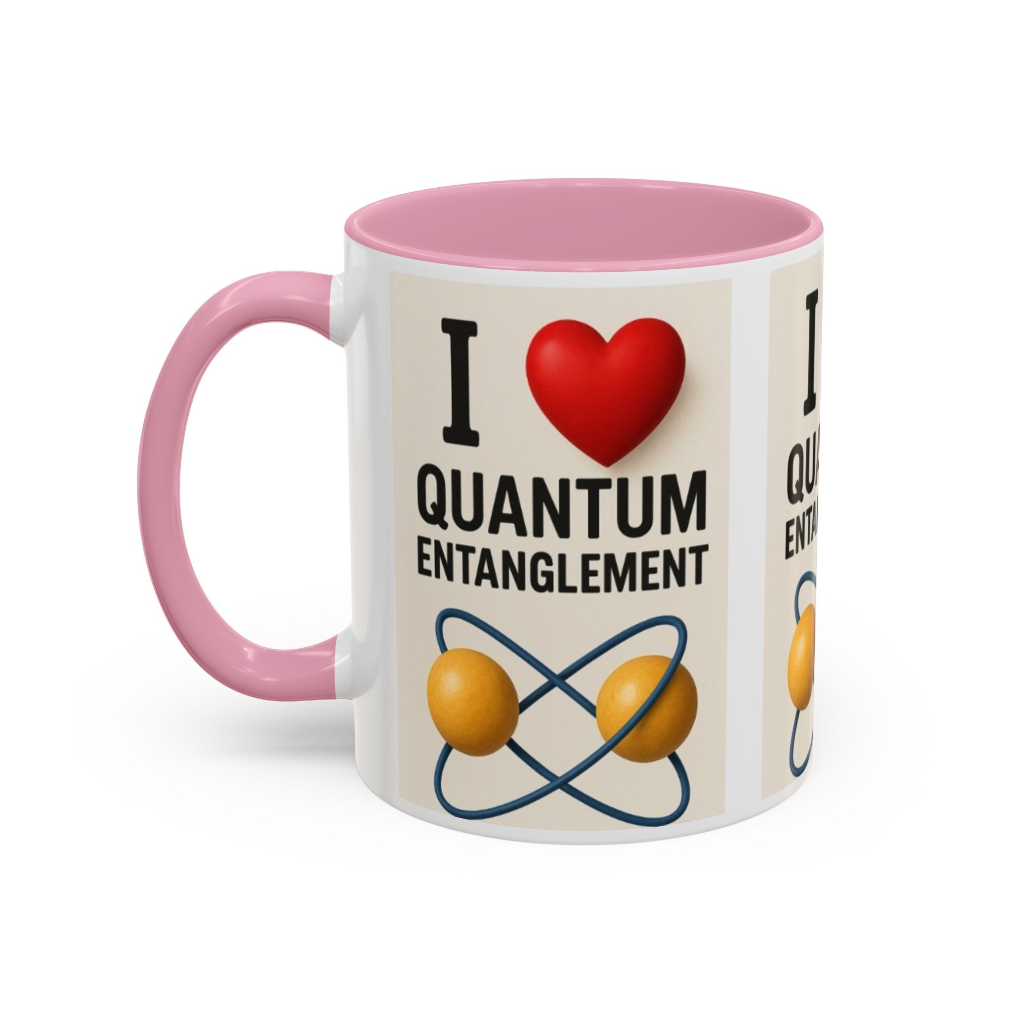 I Love Quantum Entanglement Mug – Science Nerd Coffee Mug