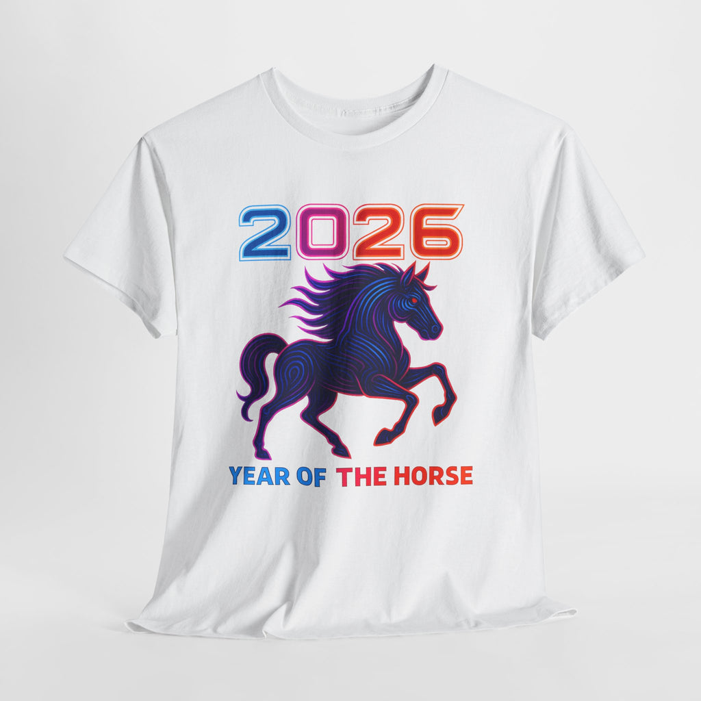 2026 Year of the Horse T-Shirt | Neon Stallion Graphic Tee