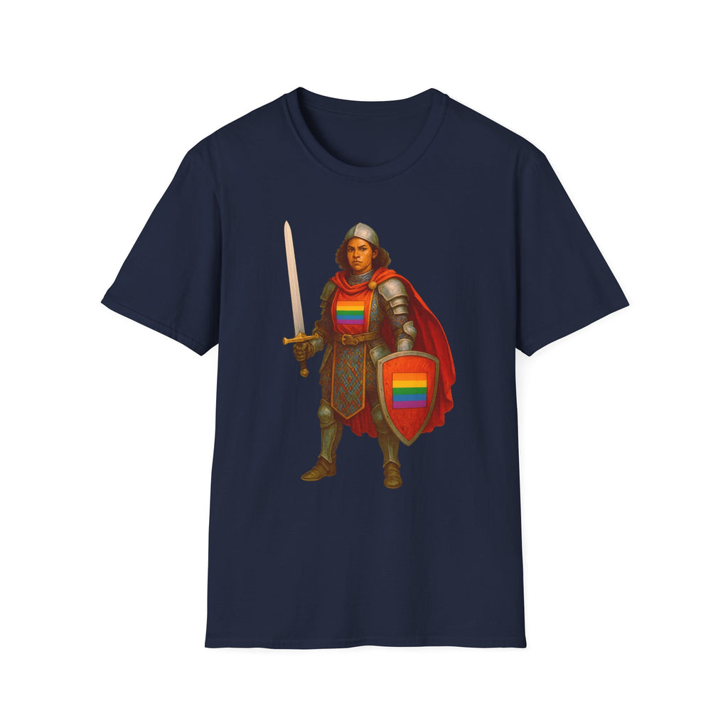 Rainbow Paladin T Shirt  Medieval Armor with Pride Shield