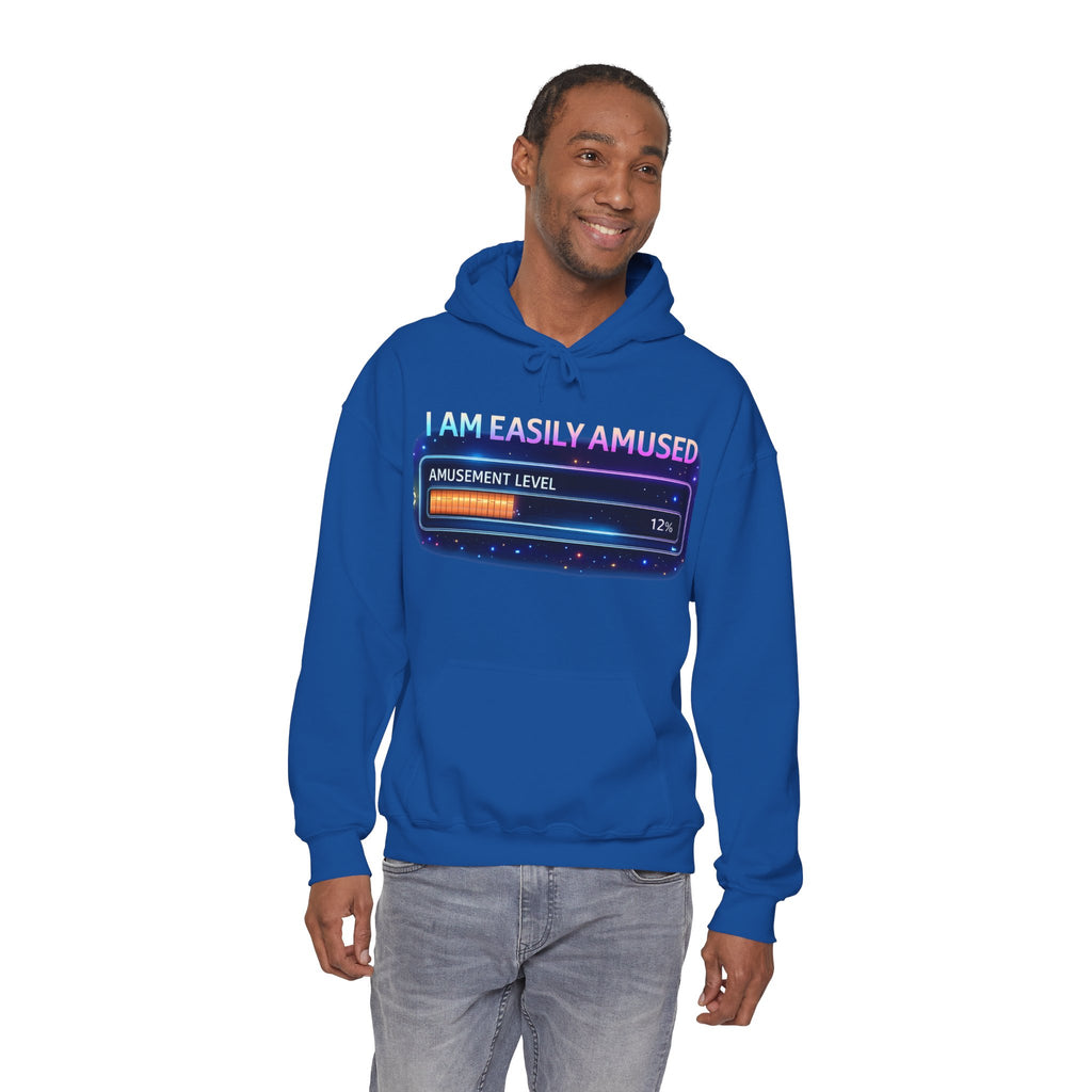 I Am Easily Amused Level Meter Hoodie | Funny Gamer Sweatshirt