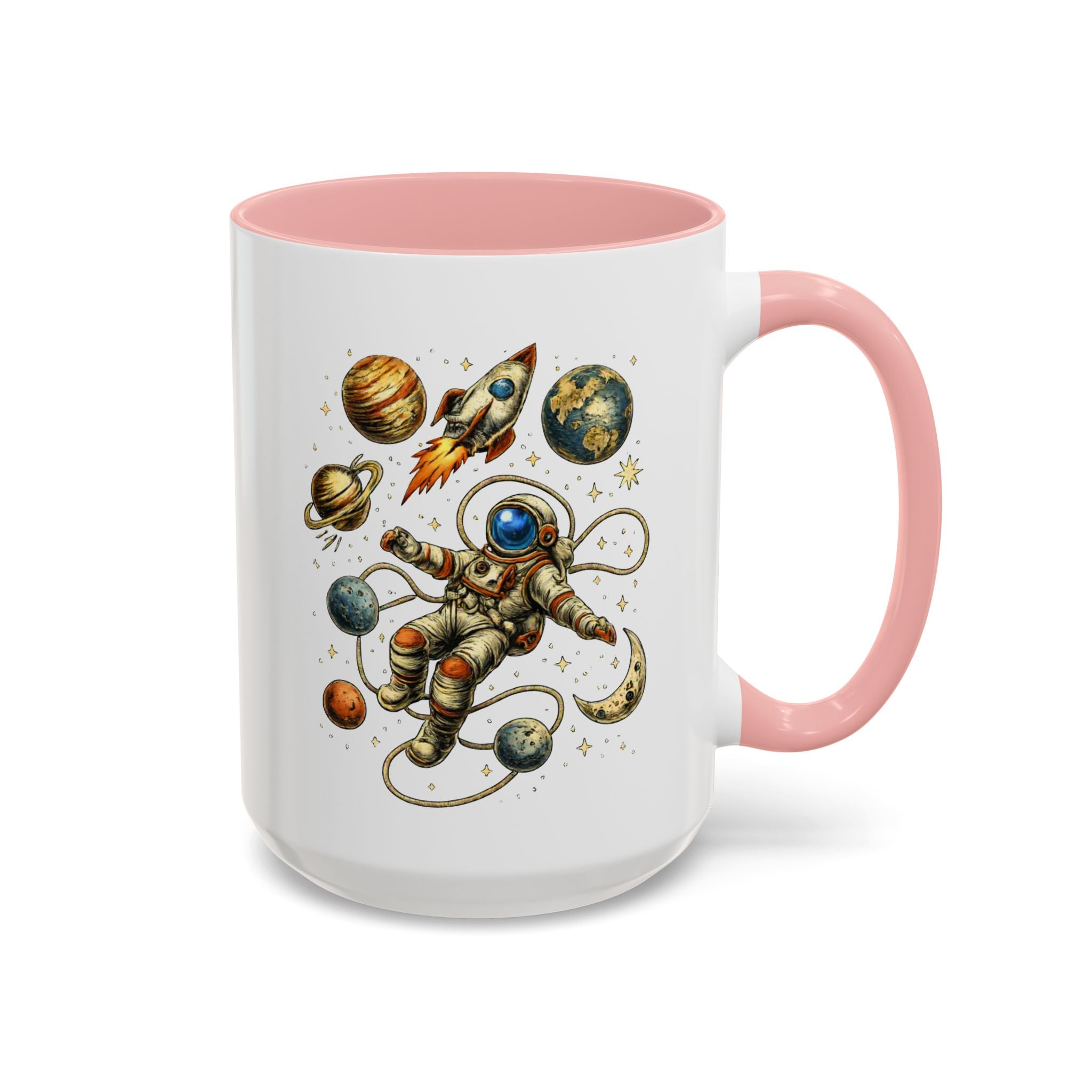 Astronaut in Space Coffee Mug | Rocket Planets Solar System