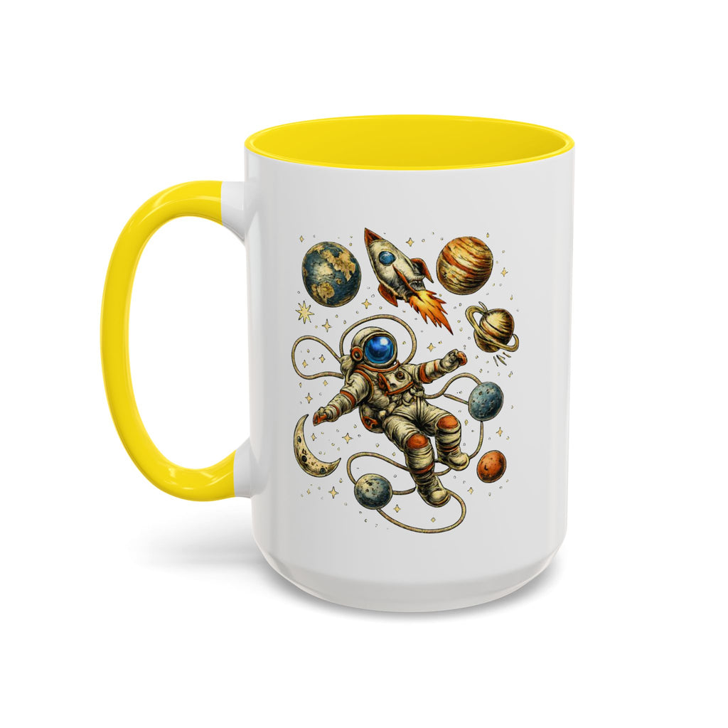 Astronaut in Space Coffee Mug | Rocket Planets Solar System