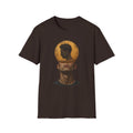 Surreal Double Portrait T-Shirt | Abstract Head Silhouette, Moon Circle