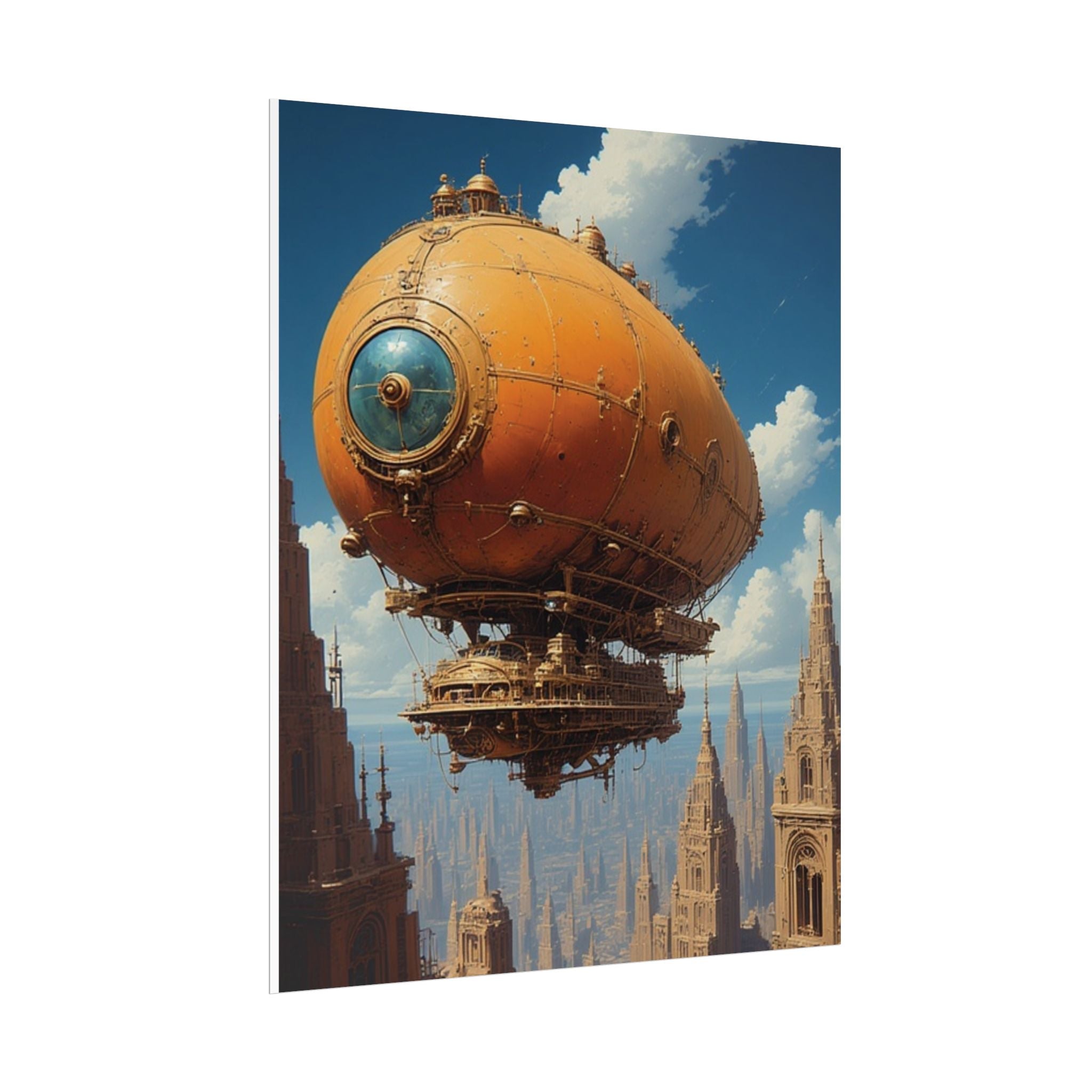Bled Zeppelin Steampunk Airship Rolled Posters