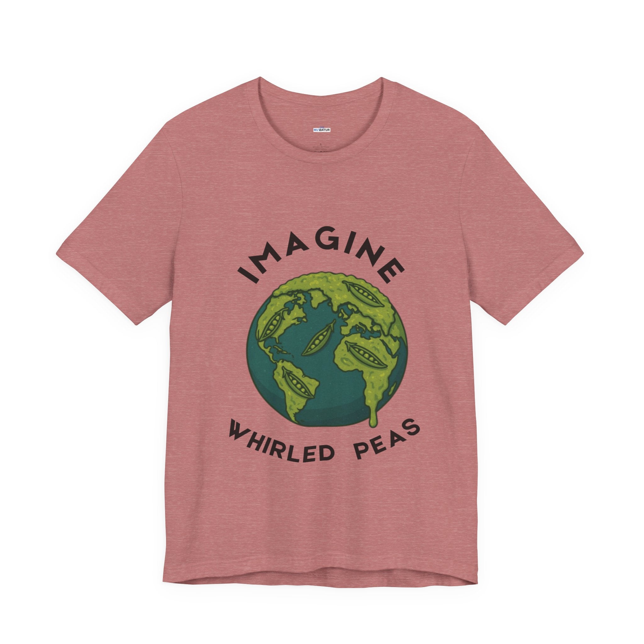 Imagine Whirled Peas Short Sleeve Tee, Eco-Friendly T-Shirt
