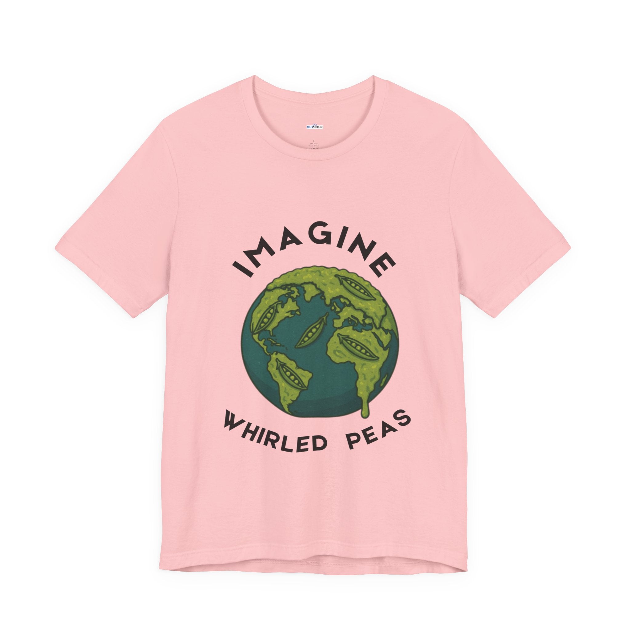 Imagine Whirled Peas Short Sleeve Tee, Eco-Friendly T-Shirt