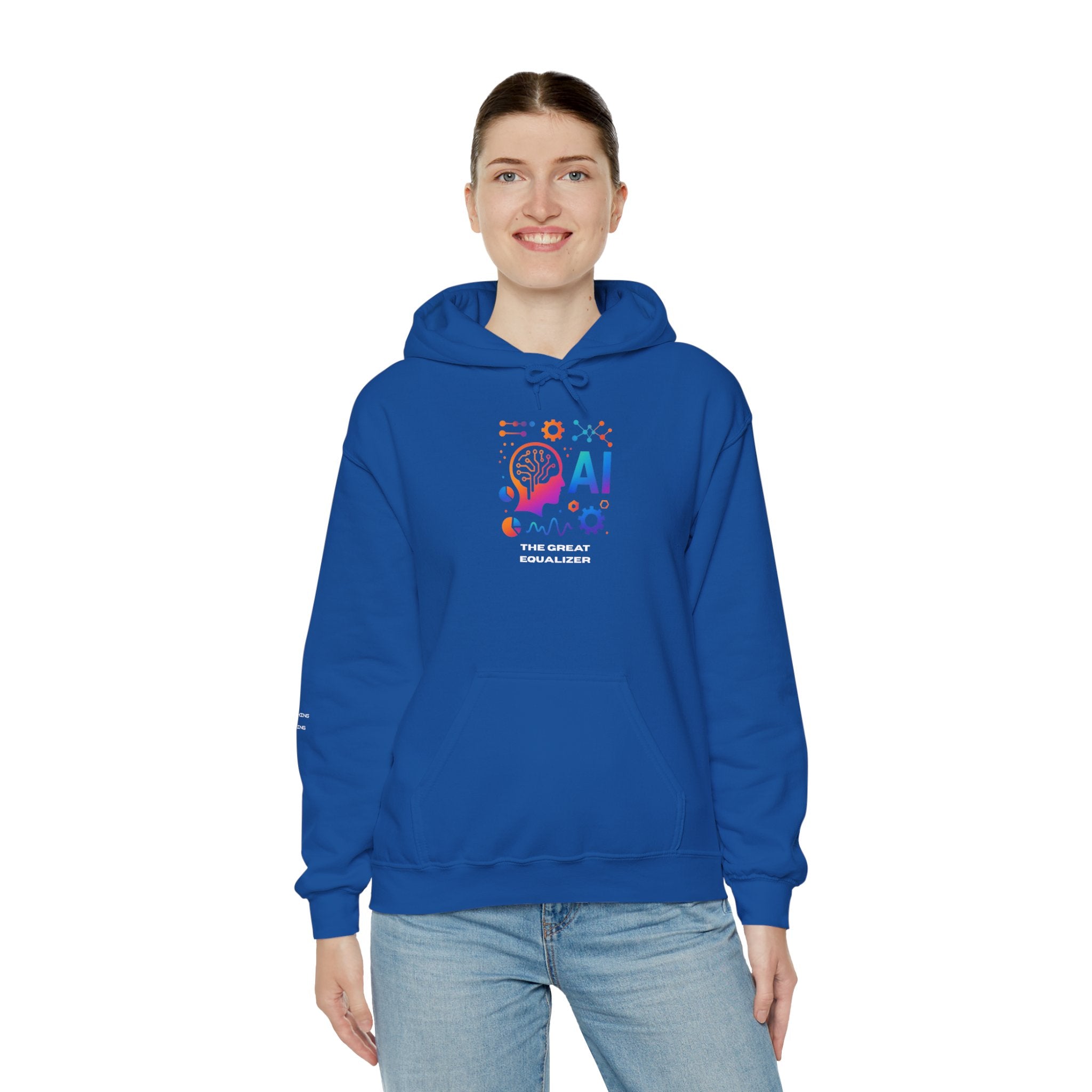 AI-Inspired Unisex Heavy Blend Hoodie, Cozy Sweatshirt