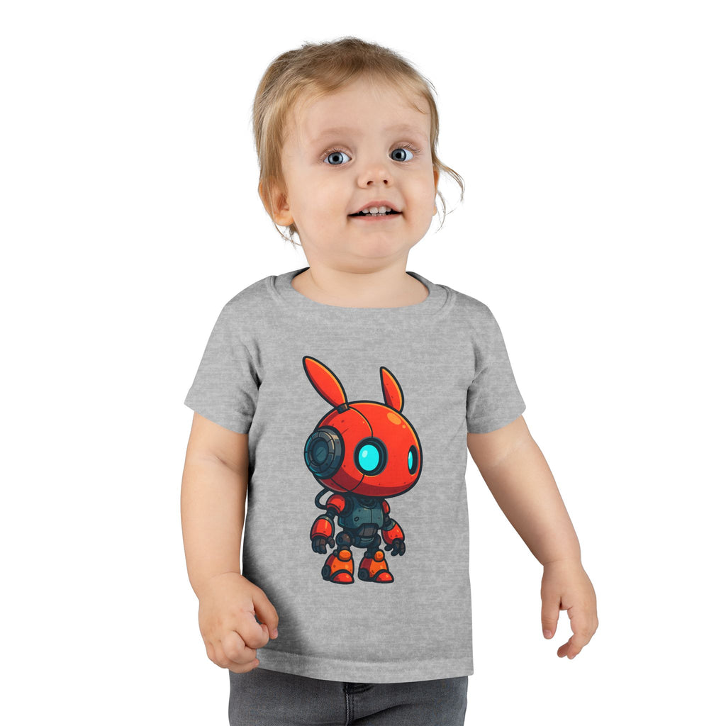 Happy RobotToddler T-shirt | Cute Sci-Fi Bunny Robot, Kids Tee
