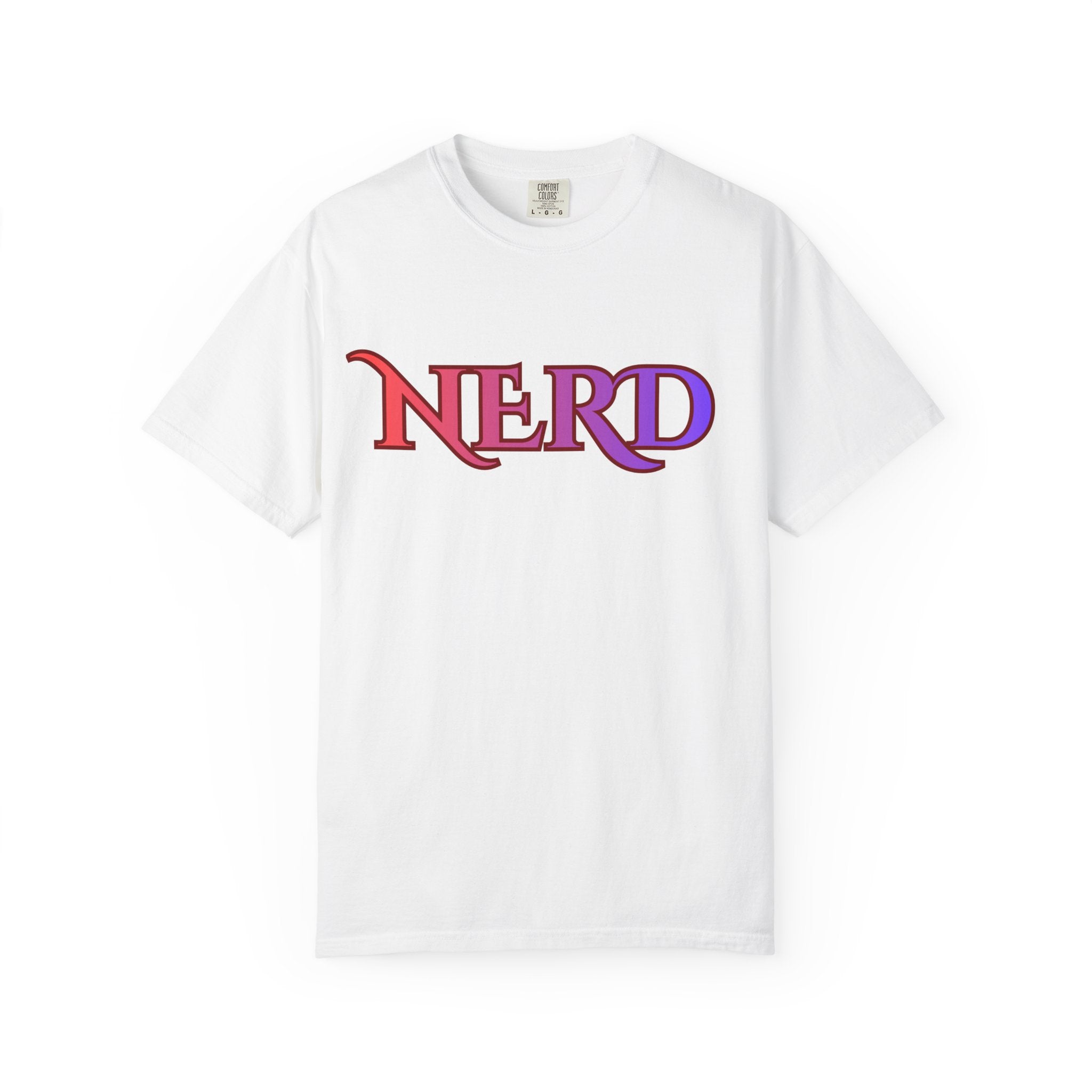 Funny Nerd Shirt, colorful lettering, Cool Nerd gifts Science Nerd Unisex Comfort Colors tee