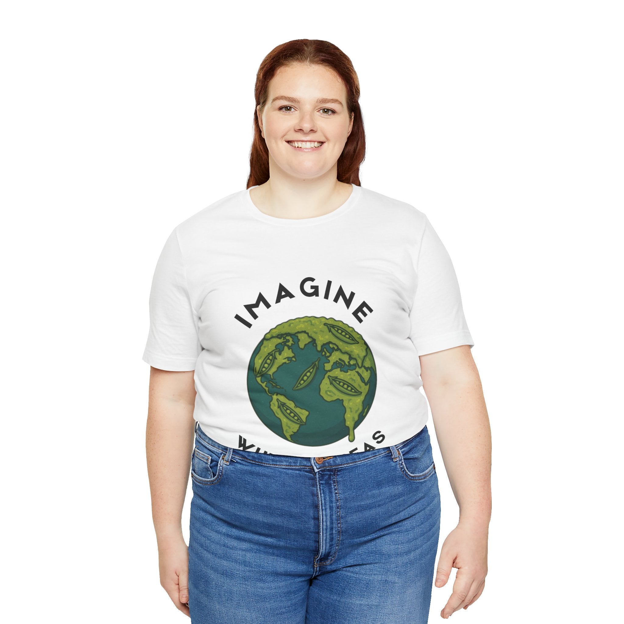 Imagine Whirled Peas Short Sleeve Tee, Eco-Friendly T-Shirt