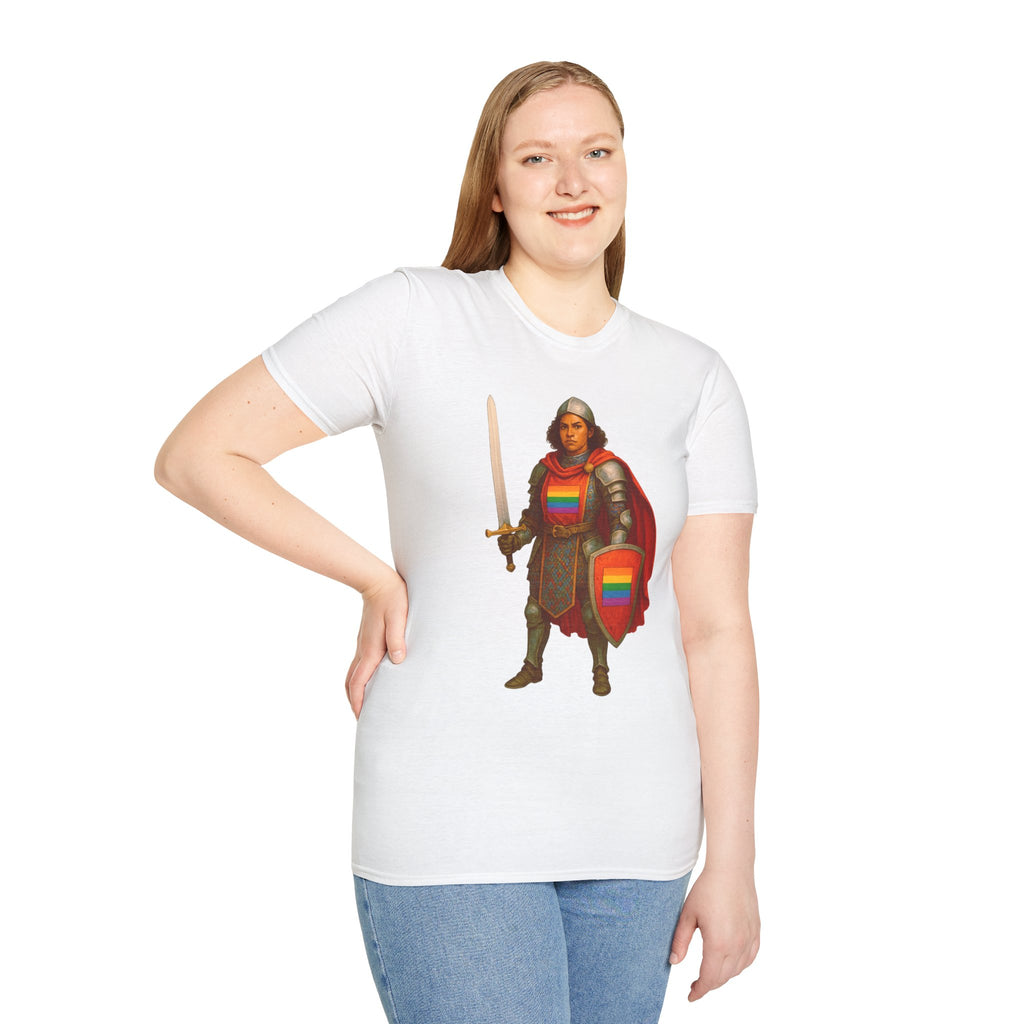 Rainbow Paladin T Shirt  Medieval Armor with Pride Shield
