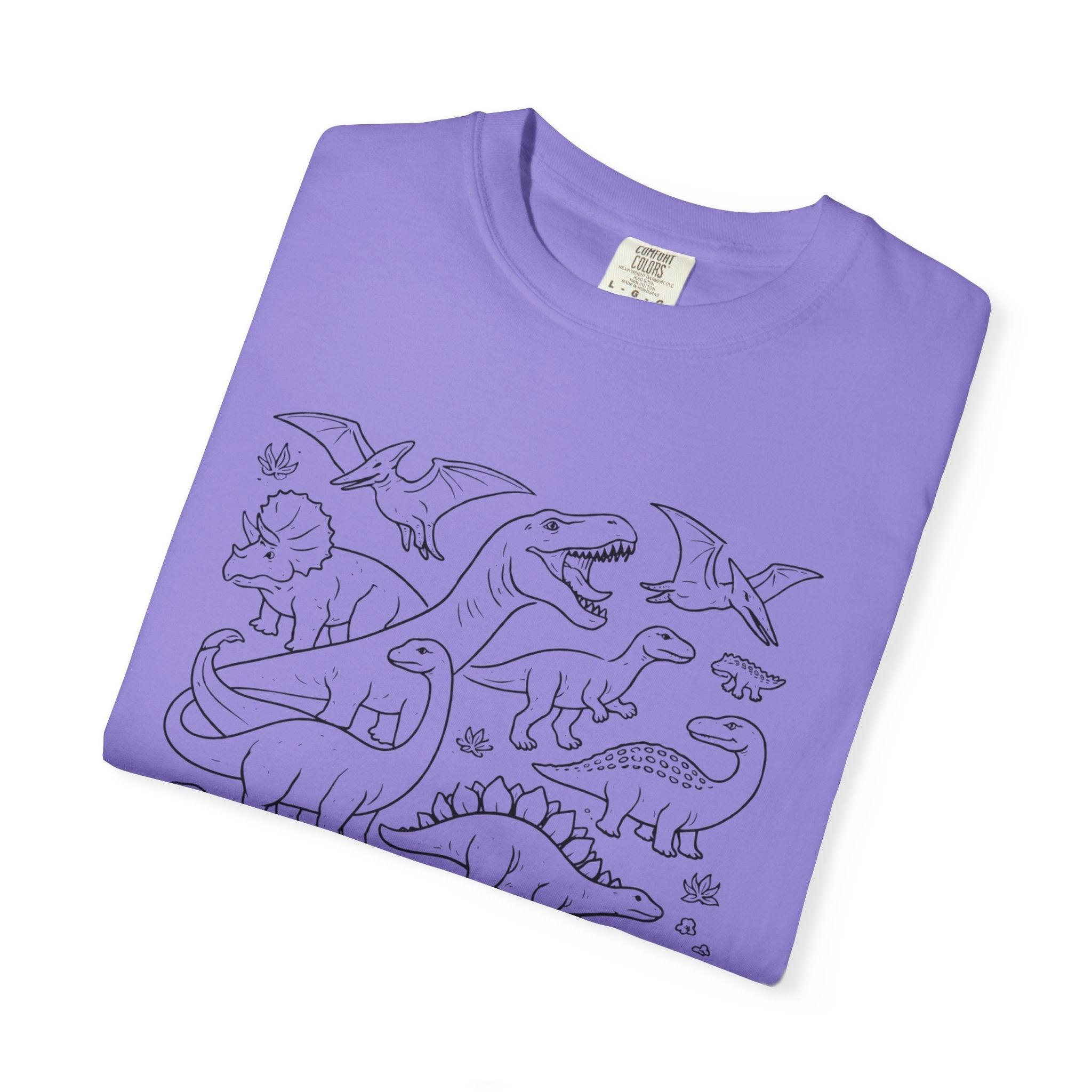 Dinosaur Doodle Tee — Alien & Dino Line Art T-Shirt
