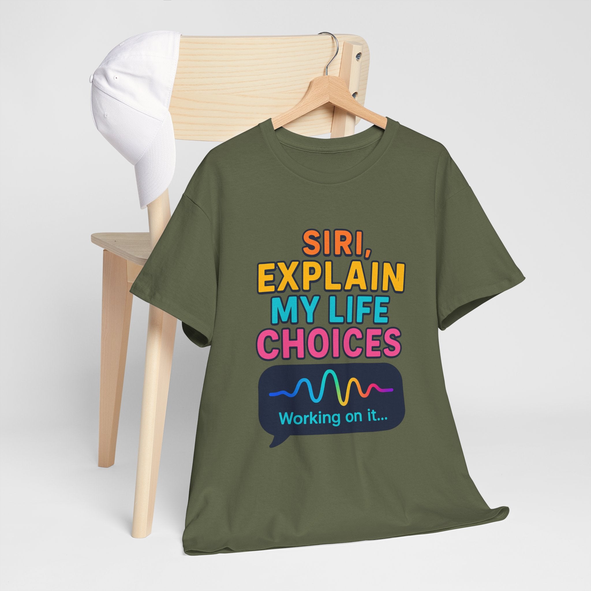 Siri Explain My Life Choices T-Shirt | Funny Tech Quote Tee