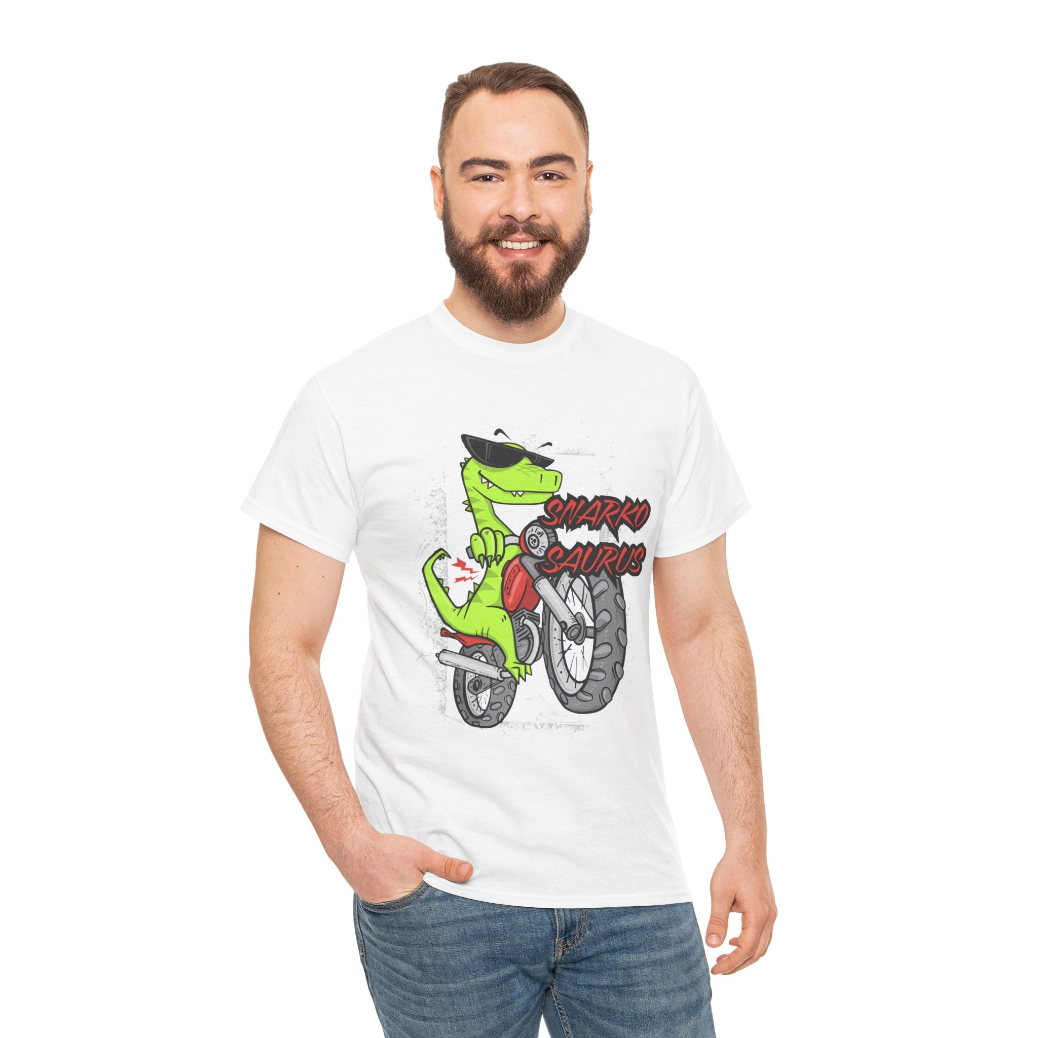 Snarkosaurus Cool Graphic Tee for Dinosaur Lovers | Unisex Heavy Cotton Tee