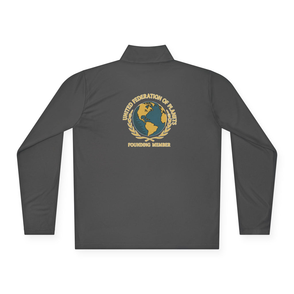 Star Trek United Federation of Planets Unisex Quarter-Zip Pullover - Comfortable, Stylish Outerwear for Outdoor Adventures, Casual Wear,