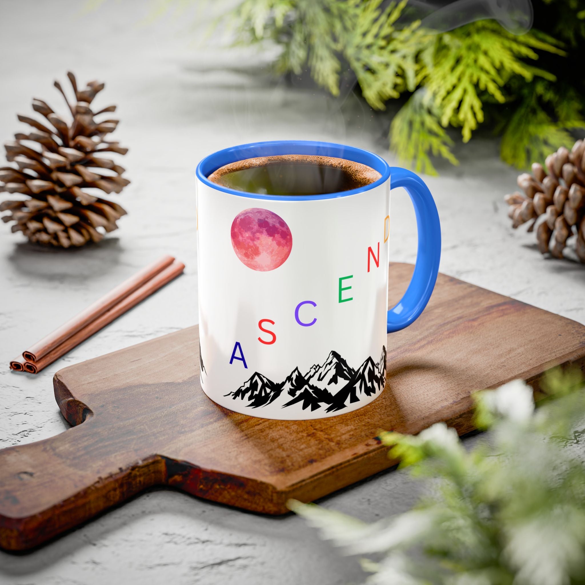 Ascend the Mountain Moon Ceramic Mug
