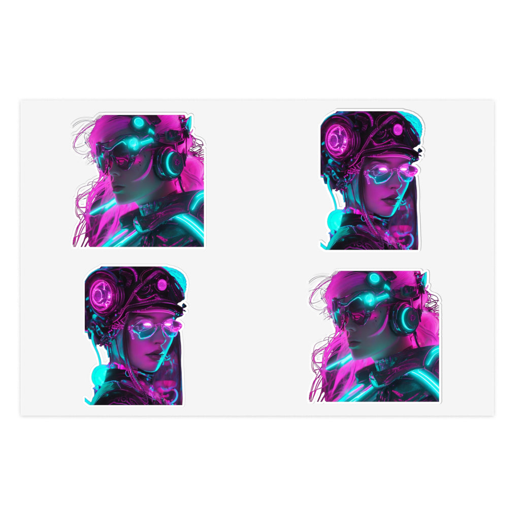 Steam punk neon Hero Sticker Sheets Featuring Cool Retro Designs, Laptop Decor, Planner Accessories, Aesthetic Gift, Fun Art Stickers