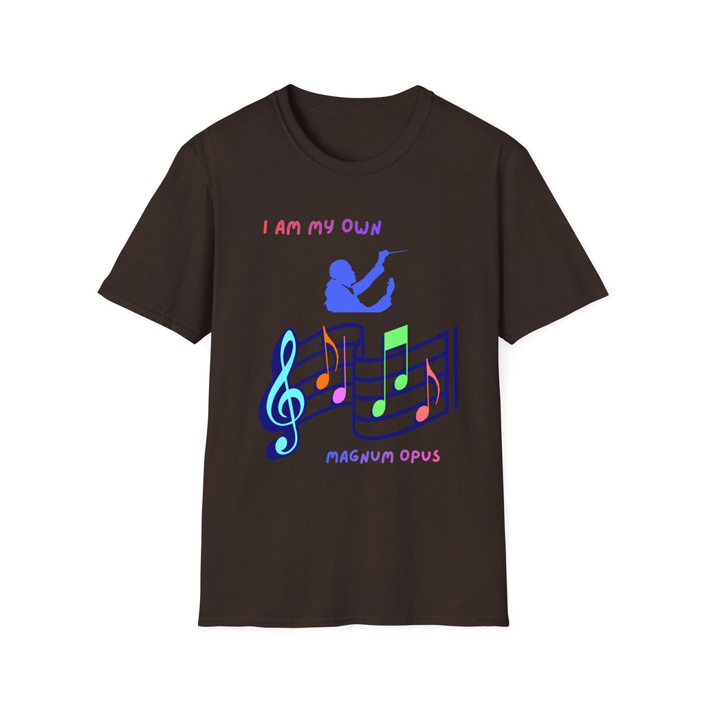 I Am My Own Magnum Opus T-Shirt | Musical Notes Treble Clef Design
