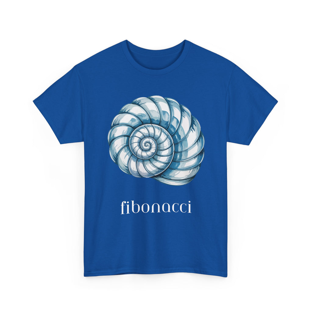Fibonacci Spiral Tee, Unisex Heavy Cotton Shirt