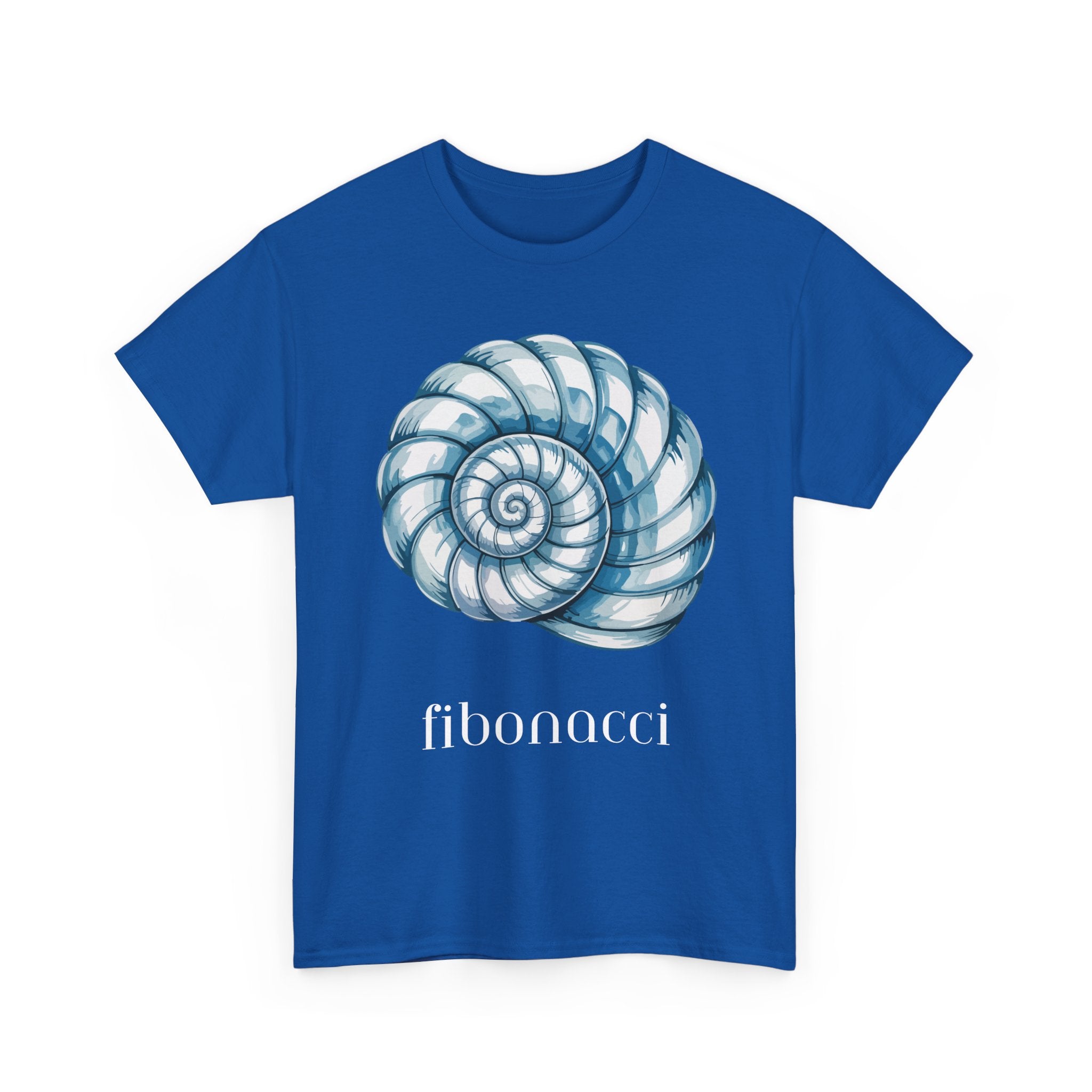 Fibonacci Spiral Tee, Unisex Heavy Cotton Shirt