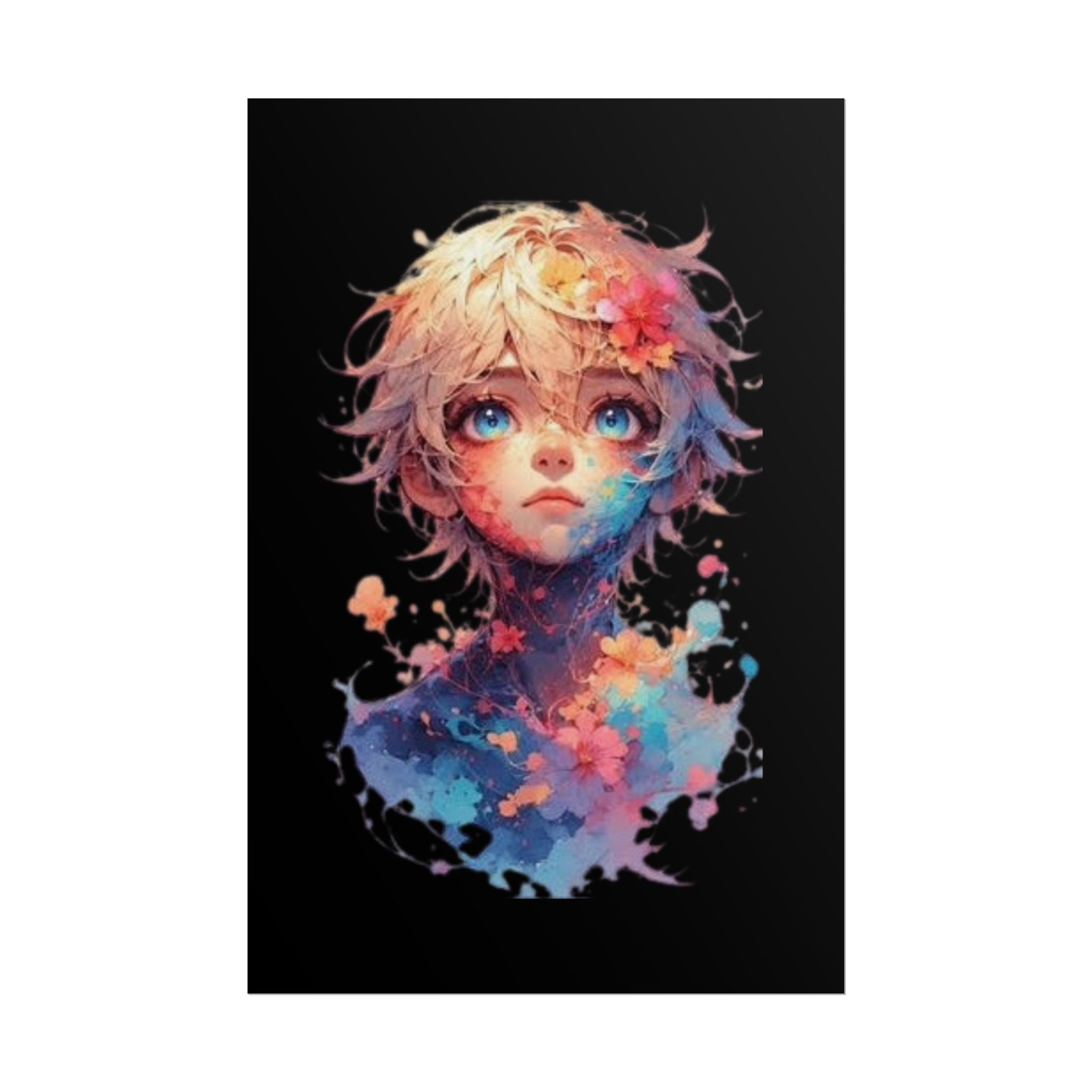 Fantasy Art Poster, Colorful Wall Decor, Anime Aesthetic Print