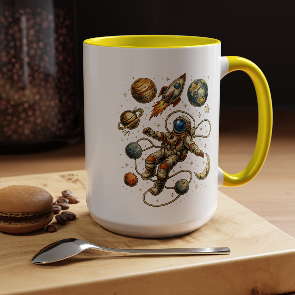 Astronaut in Space Coffee Mug | Rocket Planets Solar System