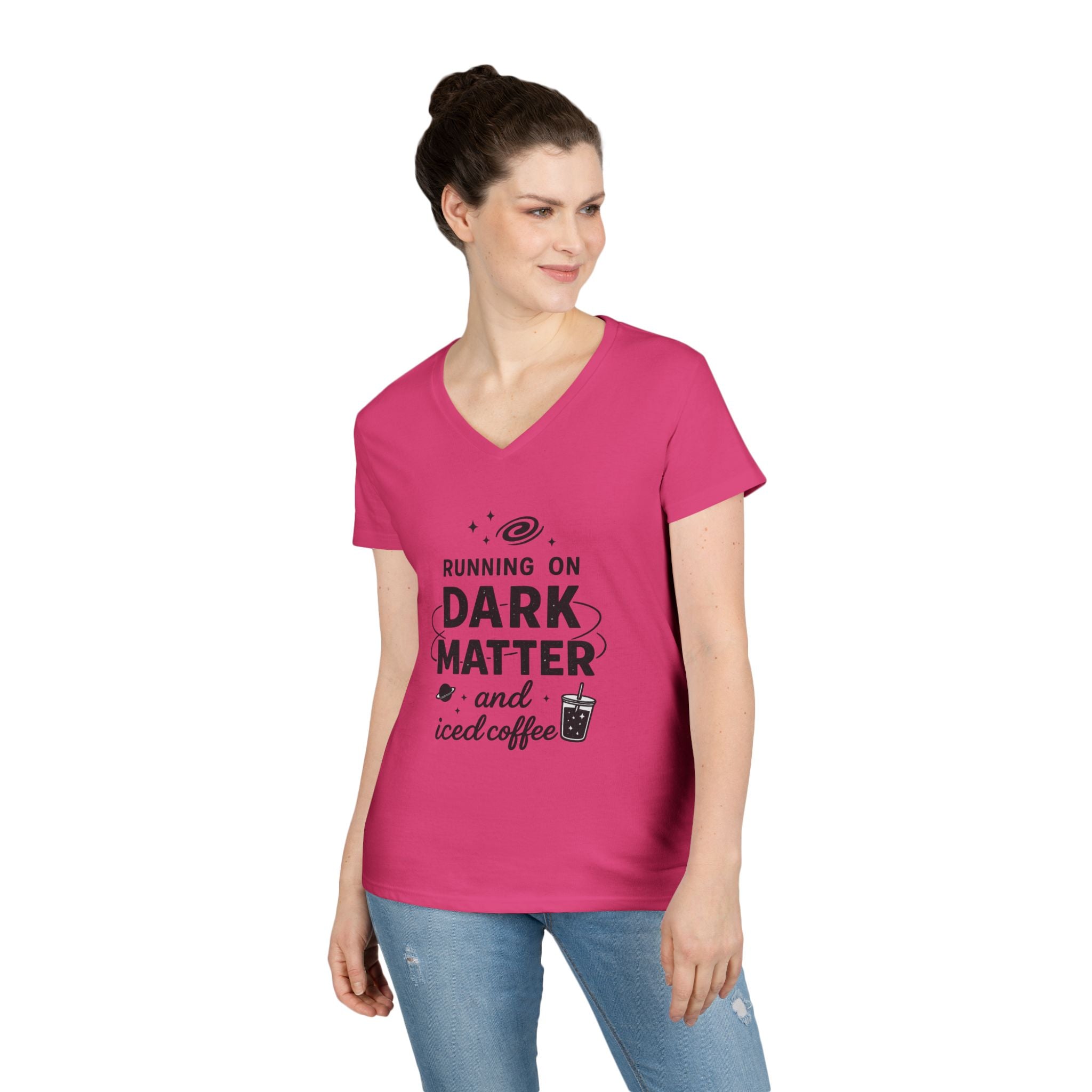 Running on Dark Matter and Iced Coffee T-Shirt | Science Coffee Tee