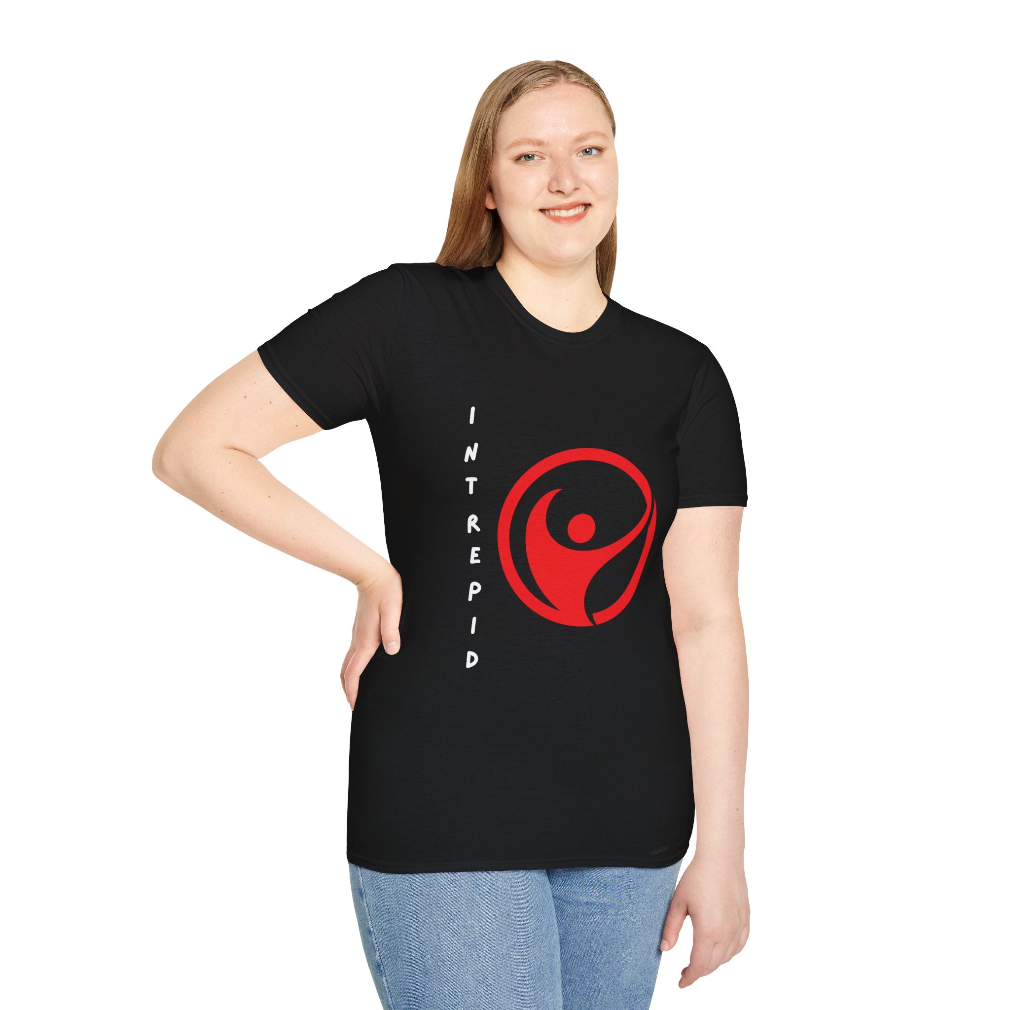 Intrepid Red Human Emblem T-Shirt | Empowerment Logo Tee