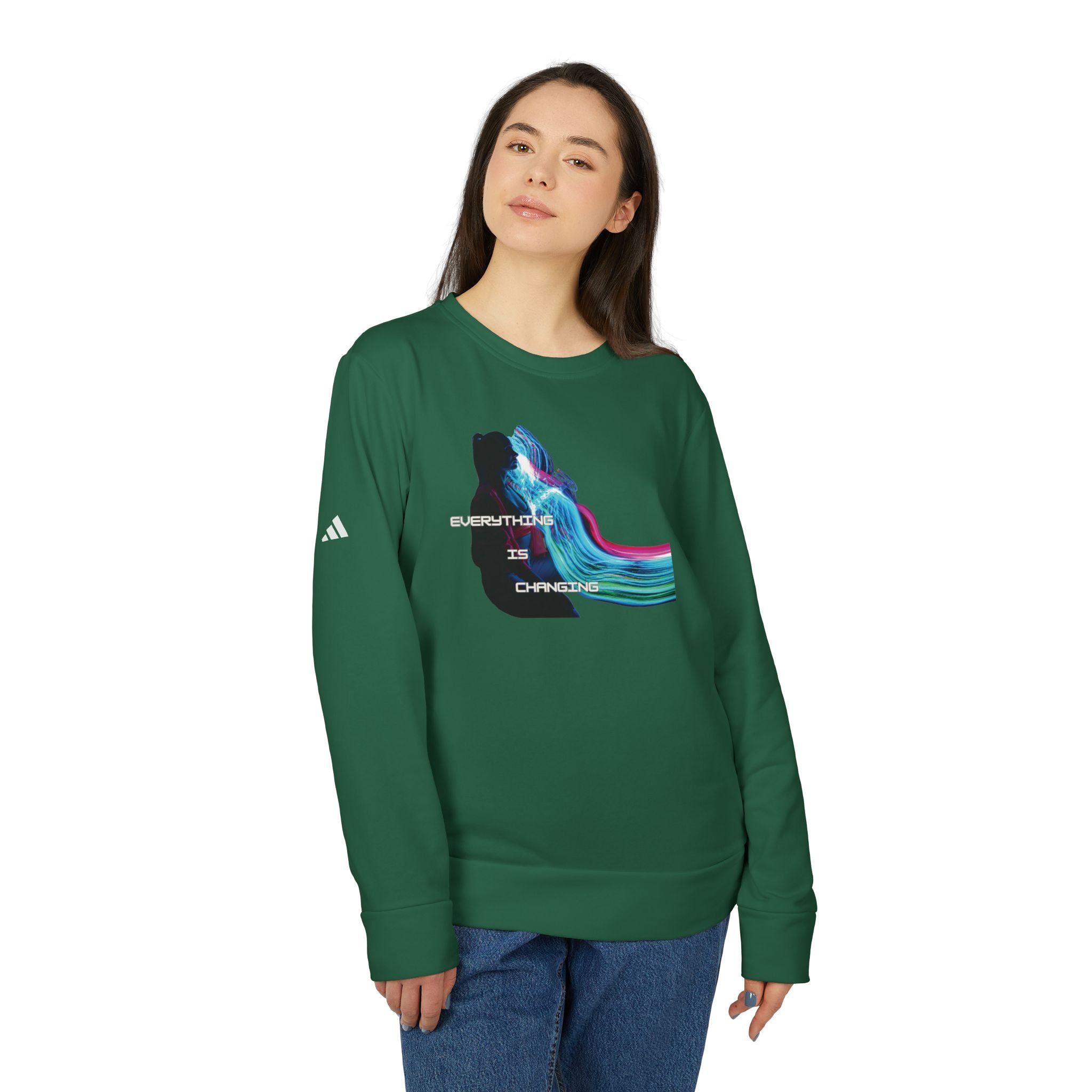 Everything is Changing MUTUTANTUR  Unisex Fleece Crewneck Adidas Sweatshirt