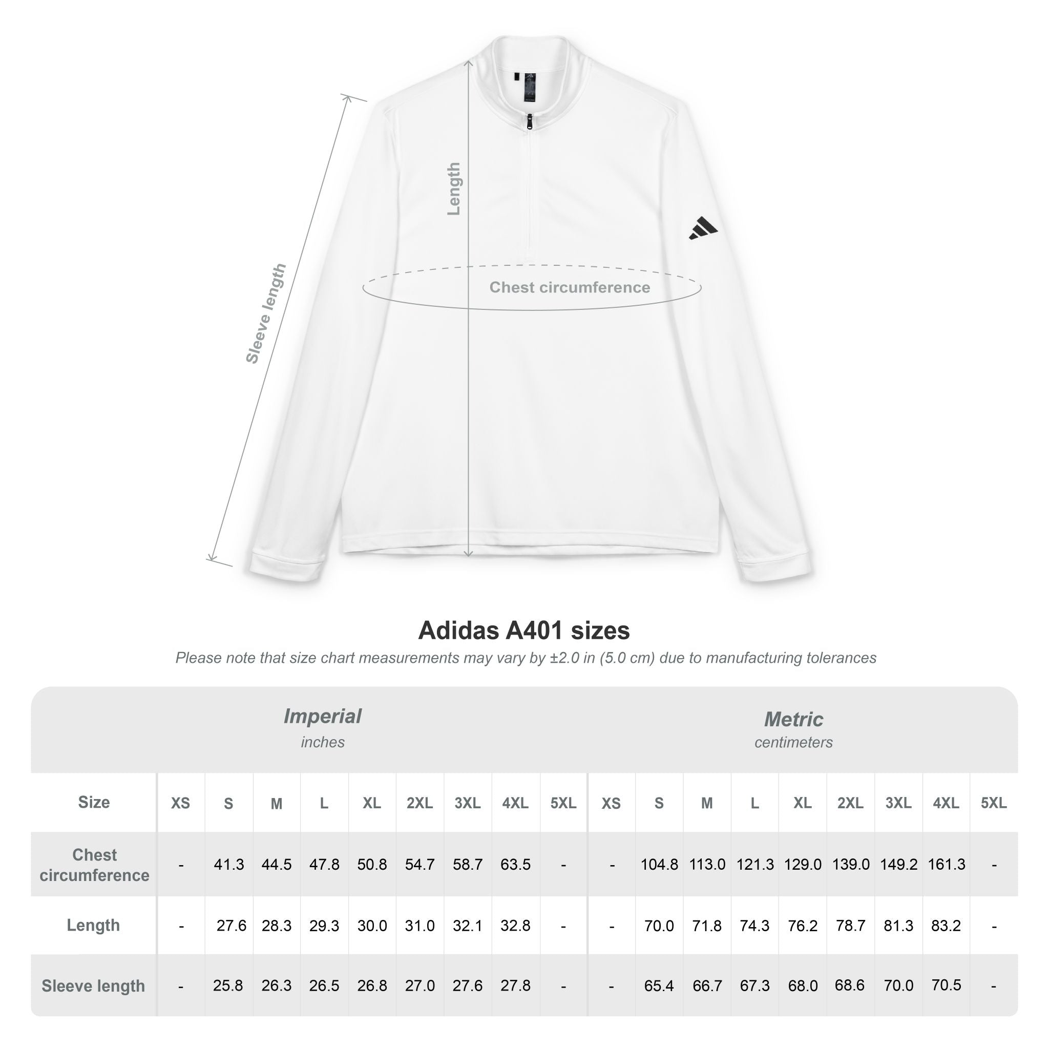 Adidas® Quarter-Zip Pullover with  UPF 50+ sun protection