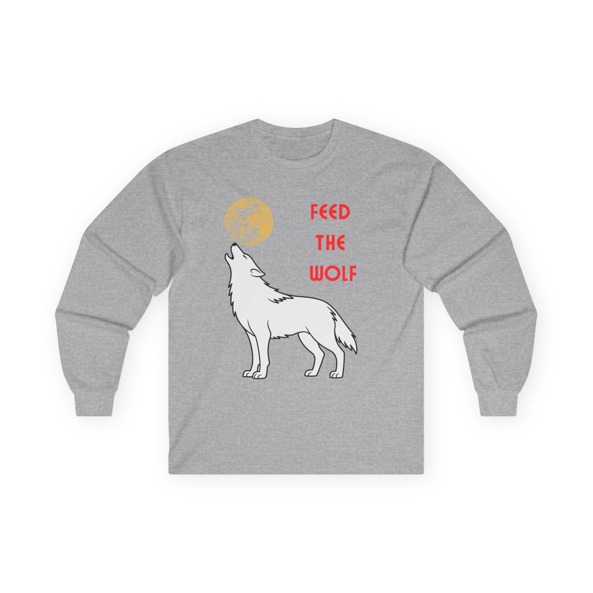Feed The Wolf Long Sleeve | Howling Wolf Moon Tee
